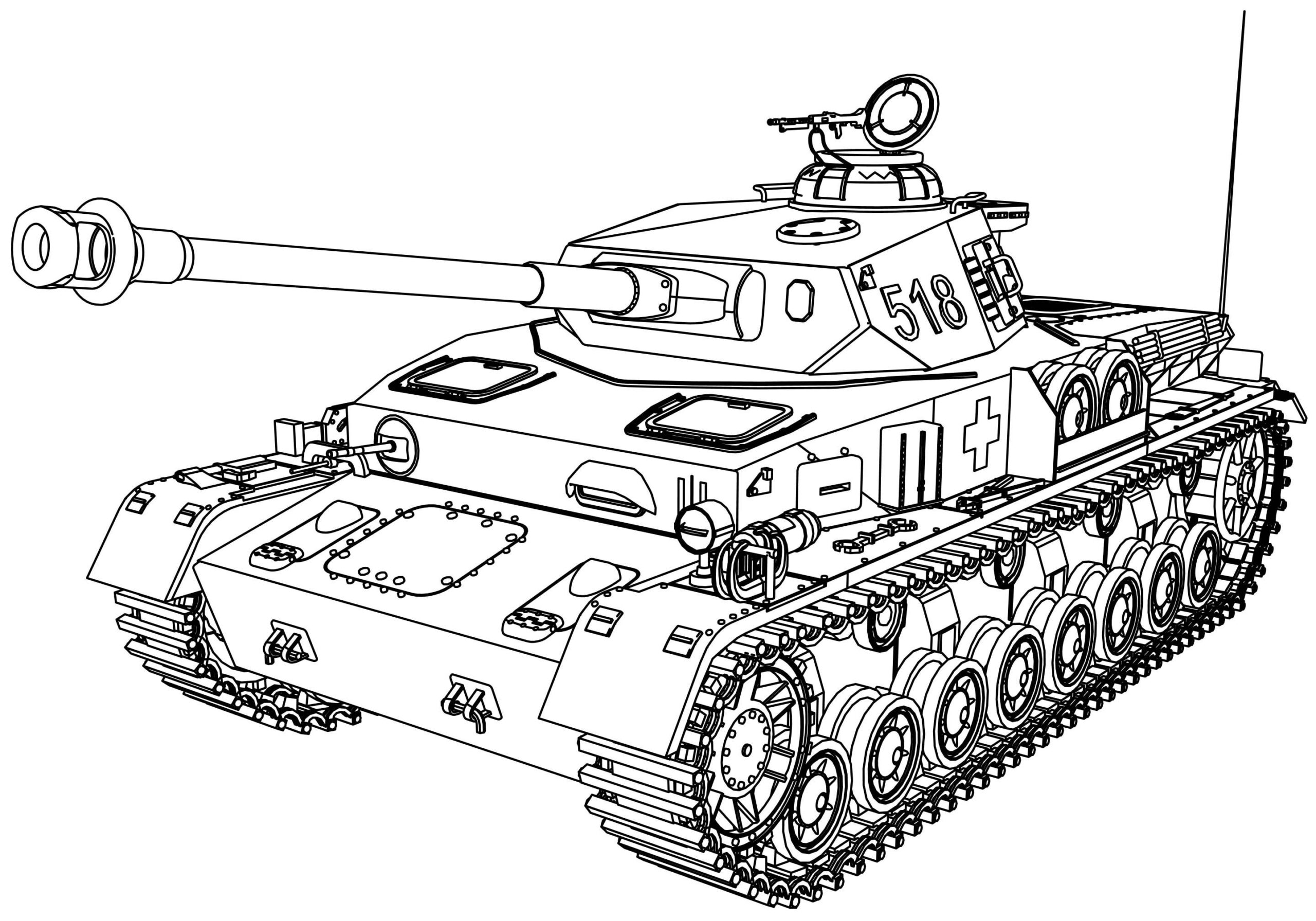 Army Tank Coloring Pages