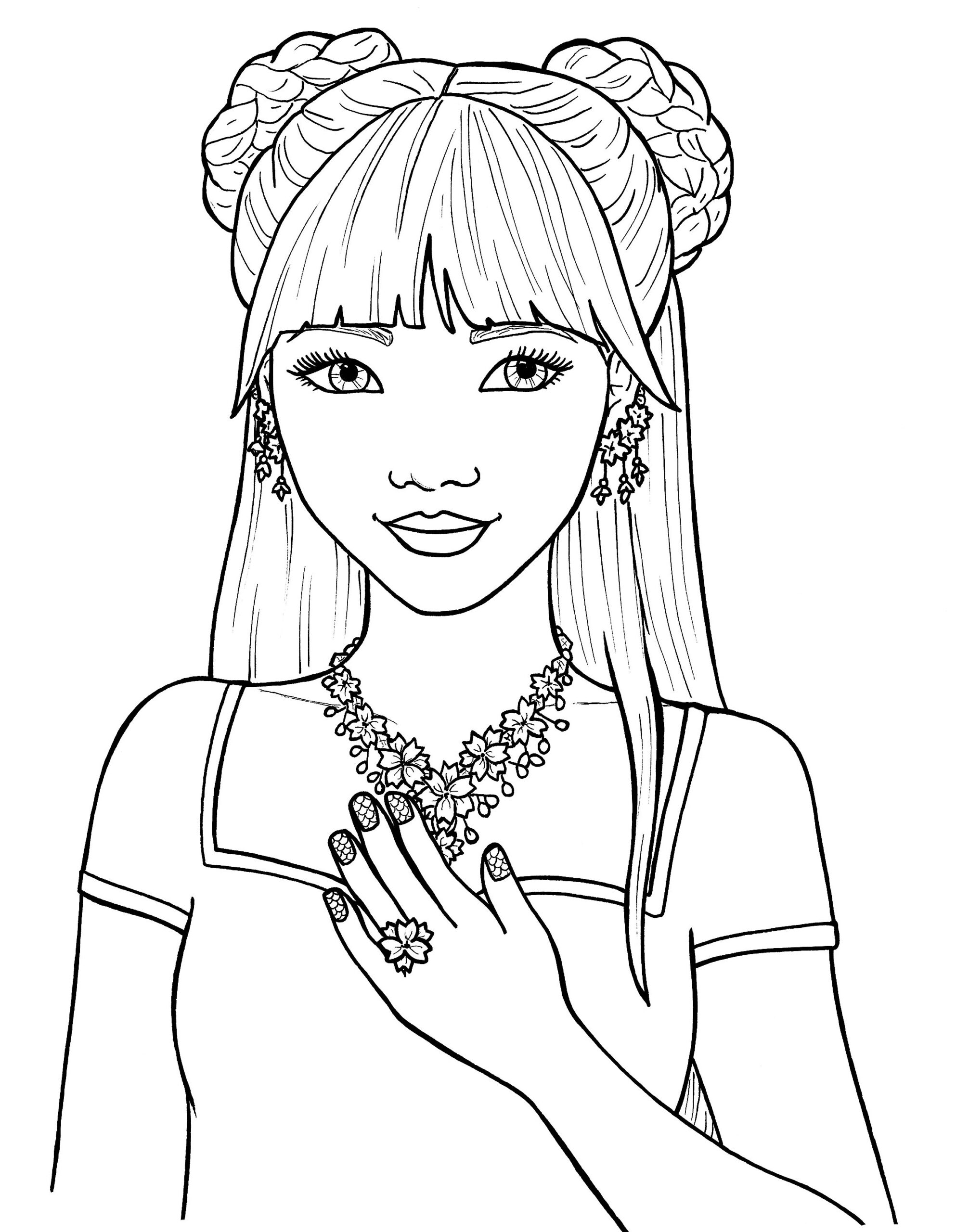 Detailed Coloring Pages For Girls