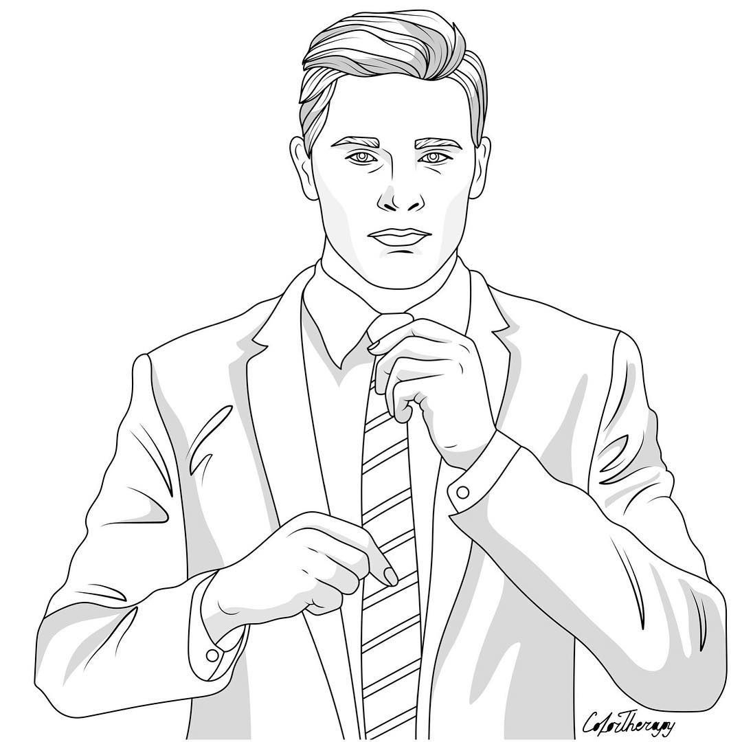 Printable Coloring Pages Mens Suit