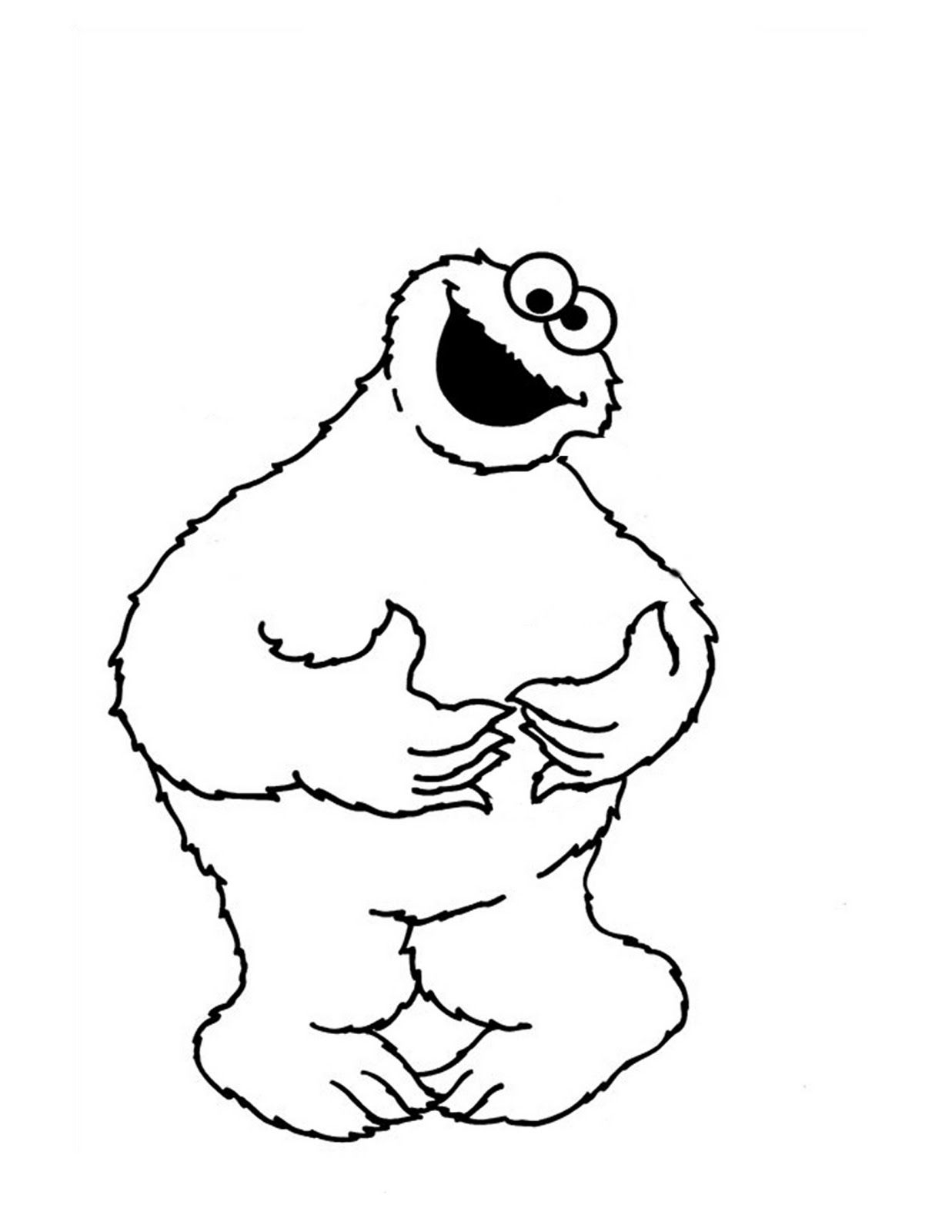 Printable Coloring Pages Of The Cookie Monster Coloring Home
