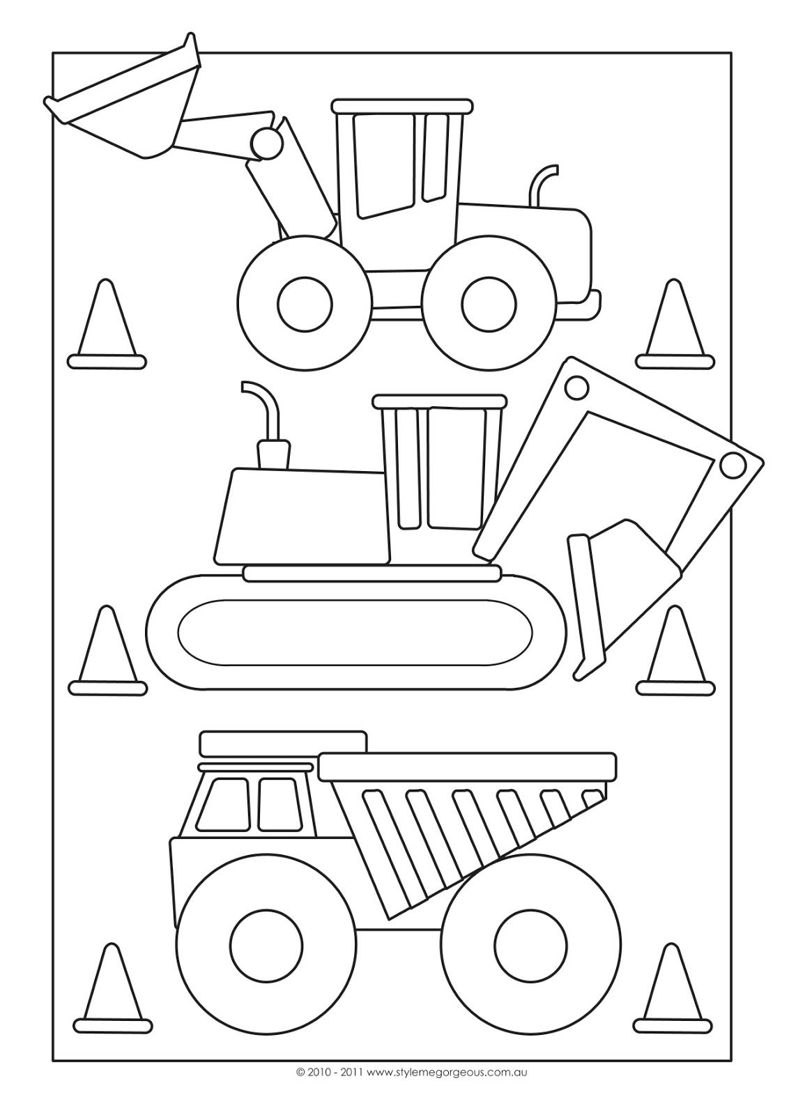 Free Construction Coloring Pages