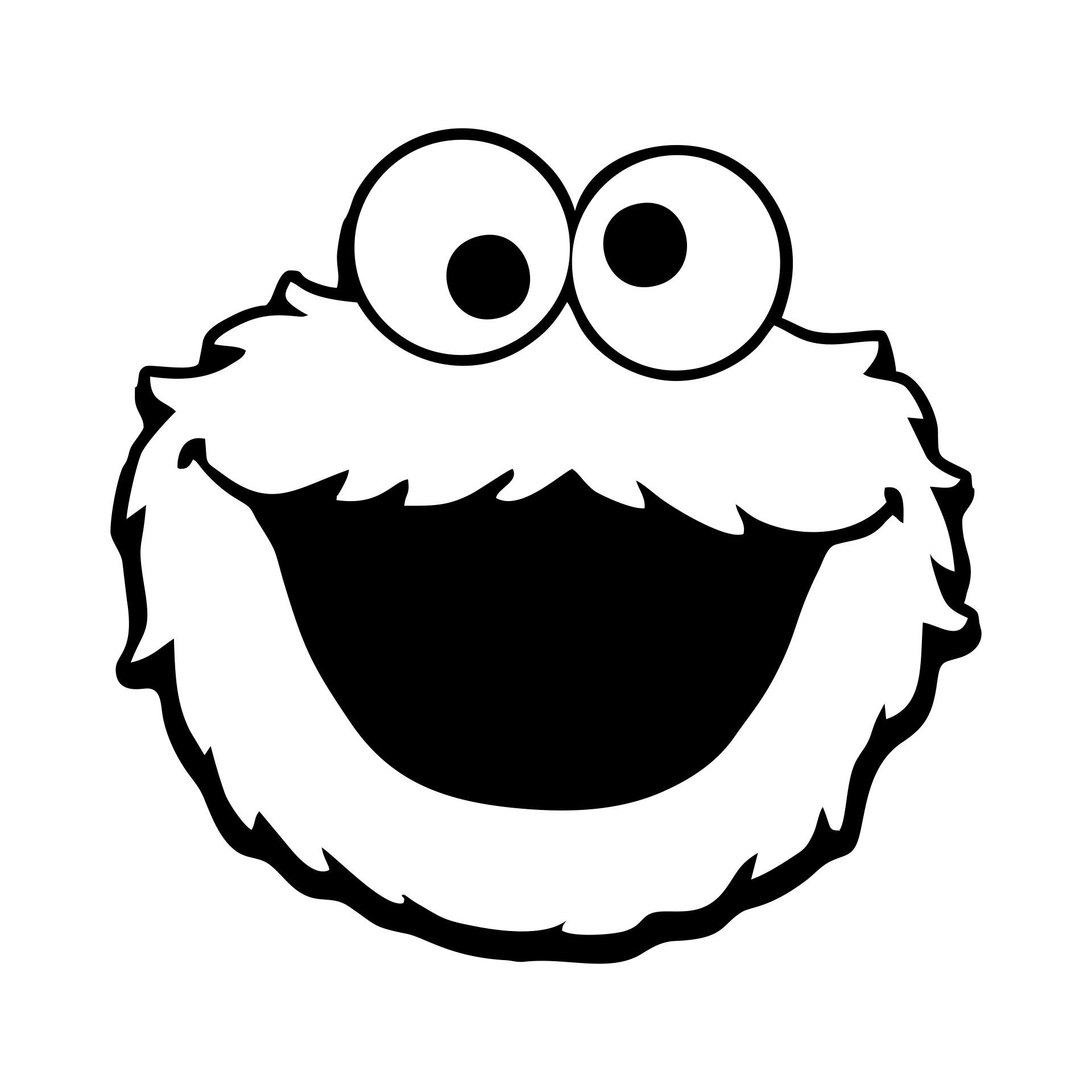 Printable Cookie Monster Template Printable Word Searches