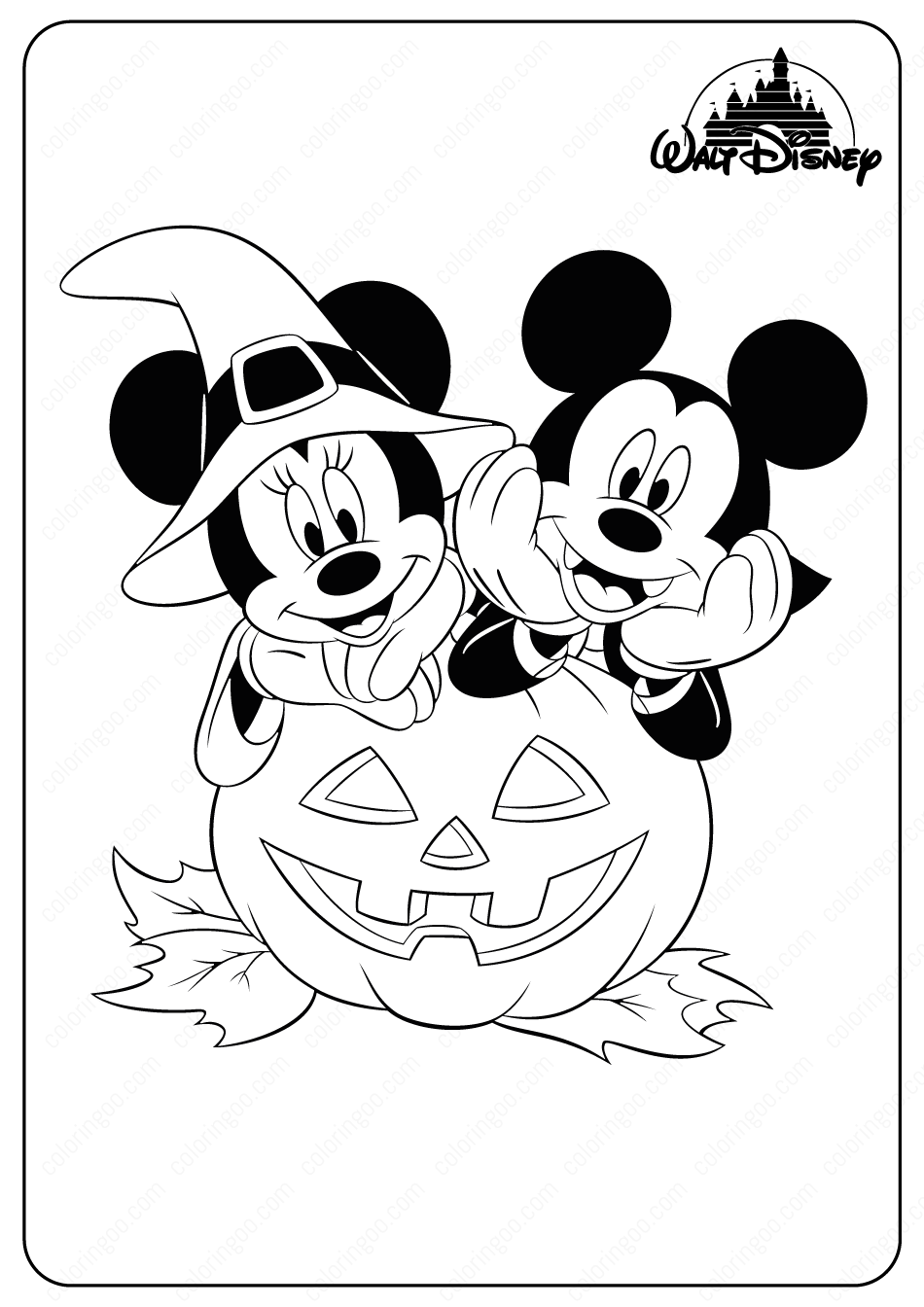 Printable Disney Halloween Coloring Pages NinaropPatrick