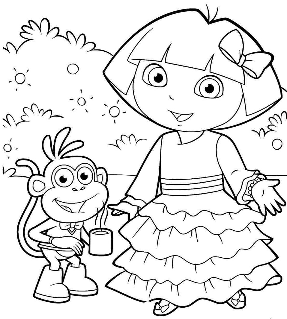 Dora The Explorer Coloring Page