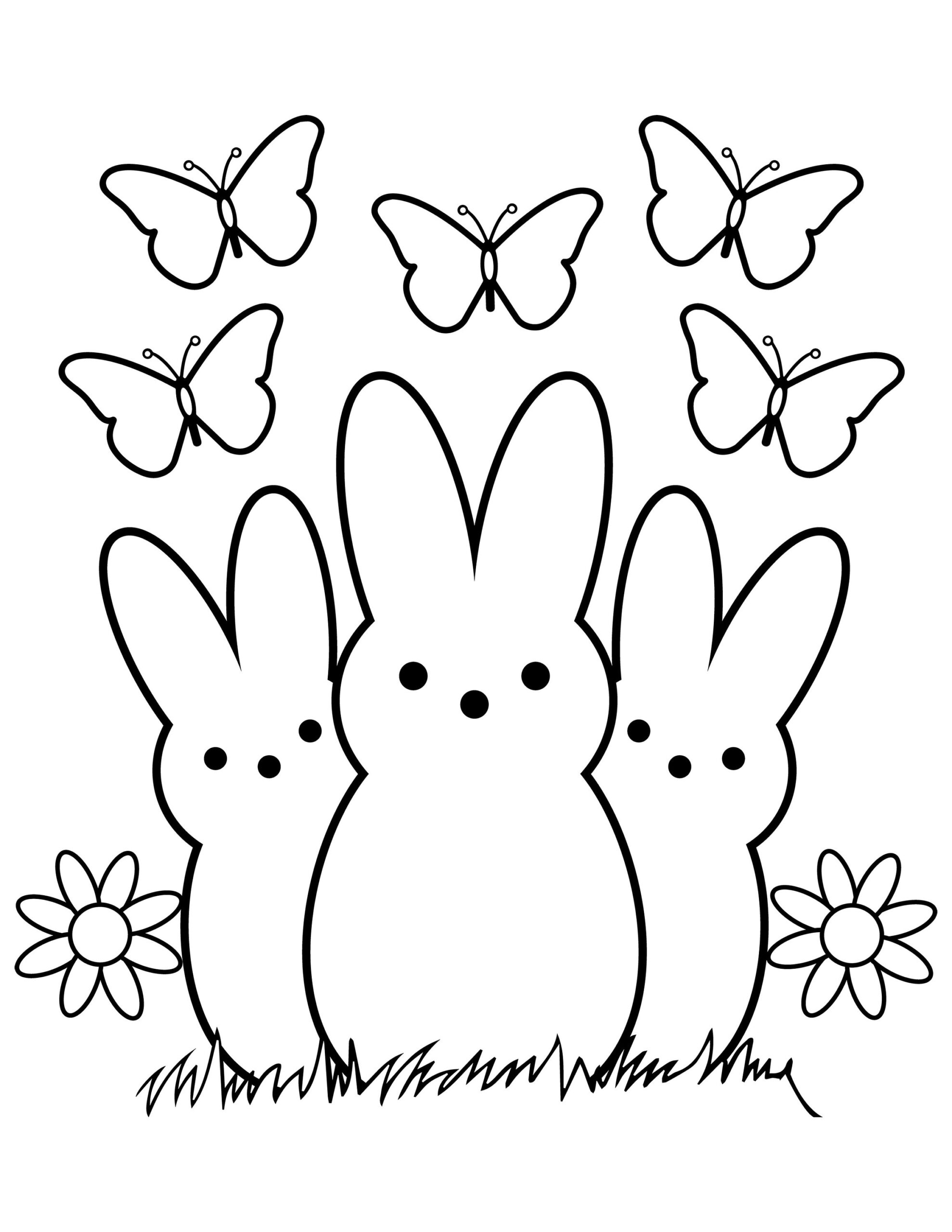 Printable Easter Bundle Coloring Pages Peeps Coloring Pages Etsy