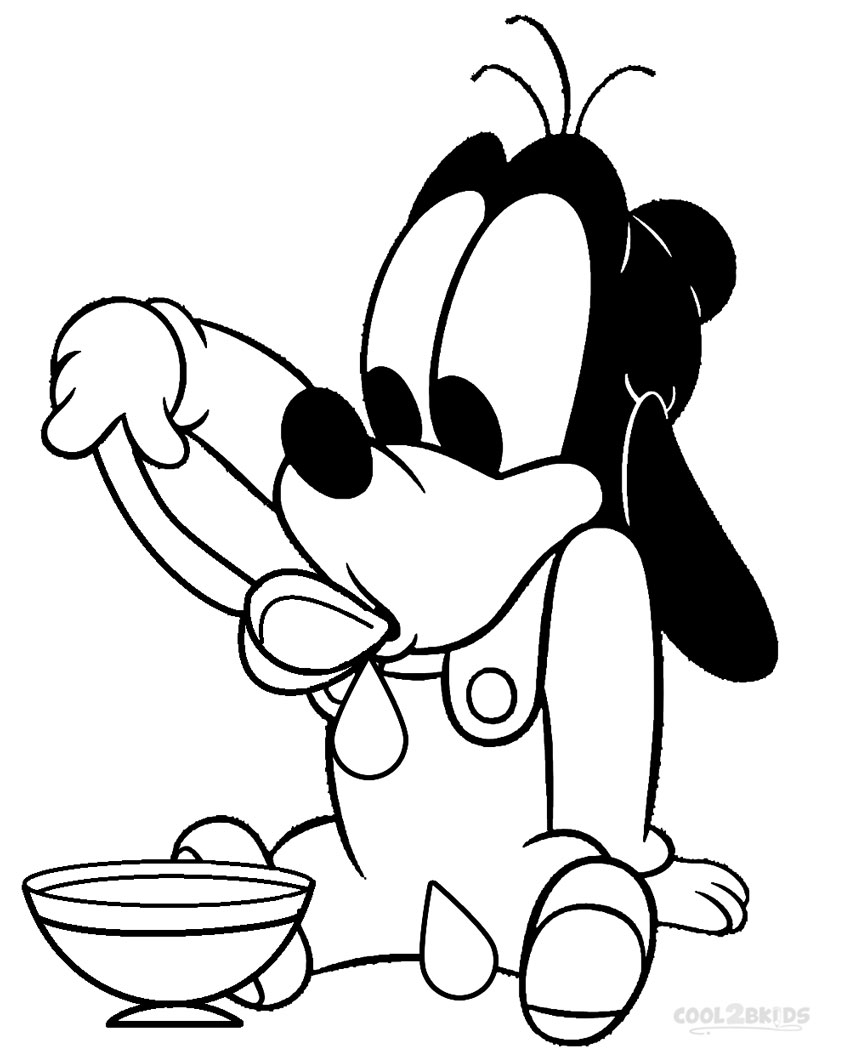 Printable Goofy Coloring Pages For Kids