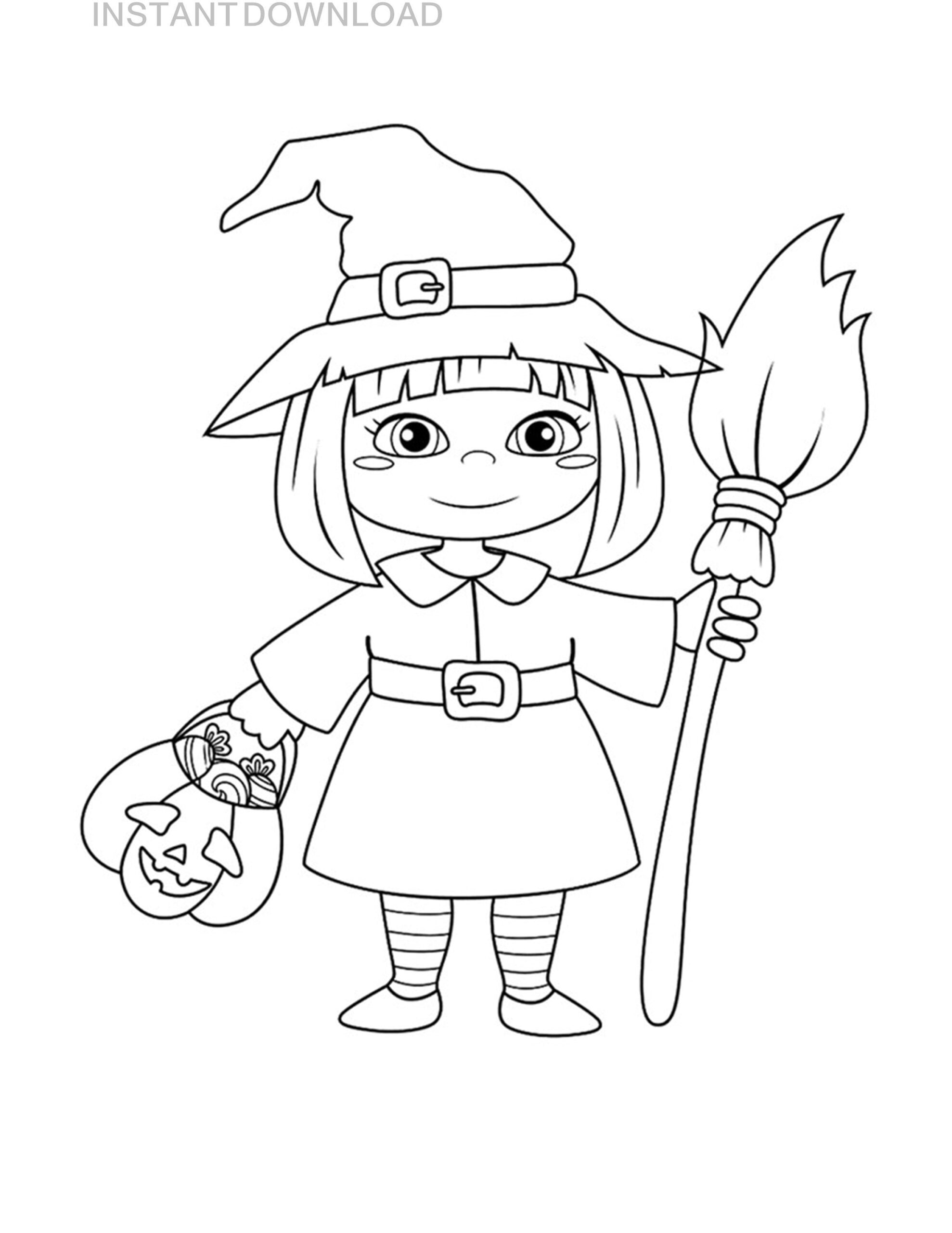 Princess Halloween Coloring Pages