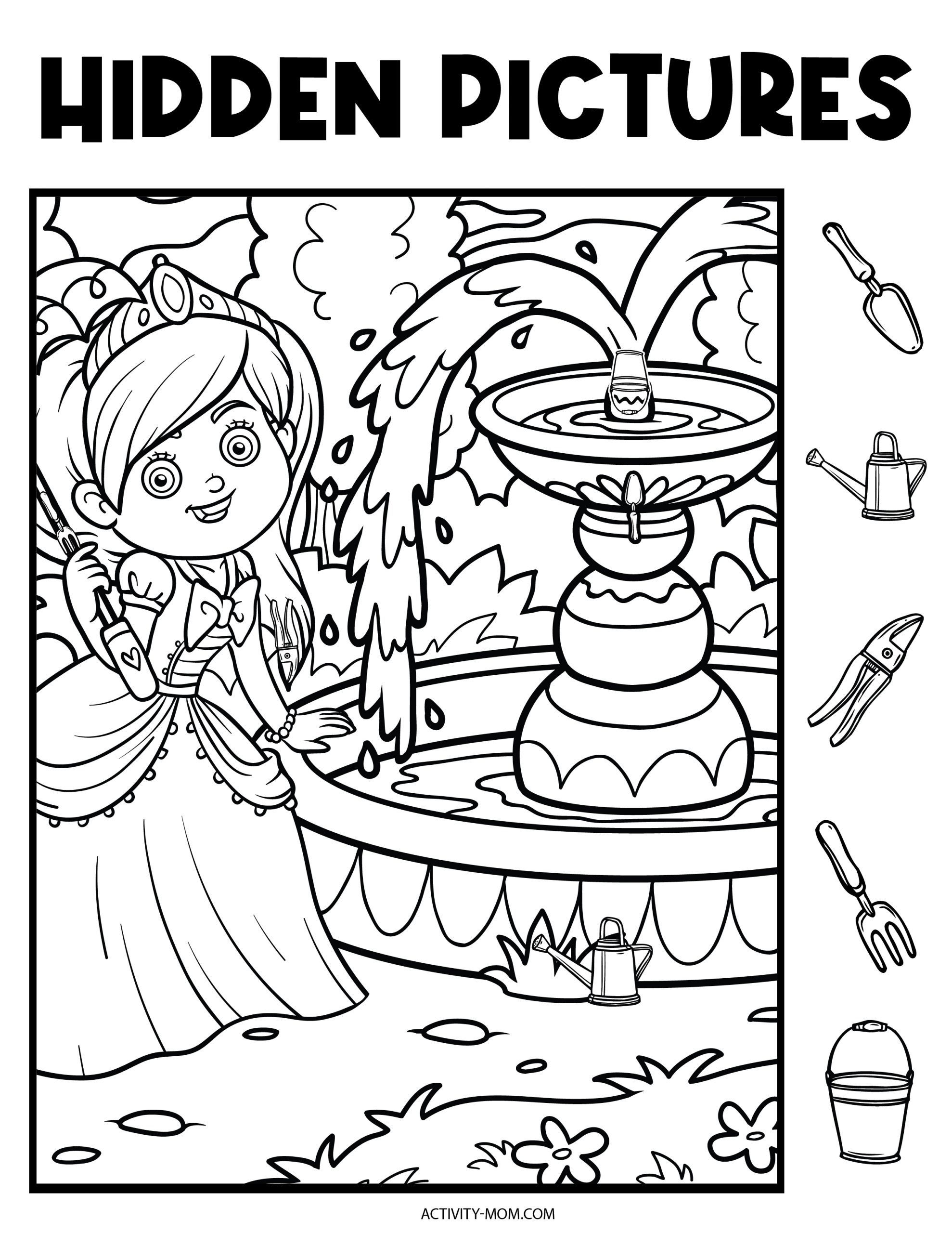 Printable Hidden Picture Coloring Pages