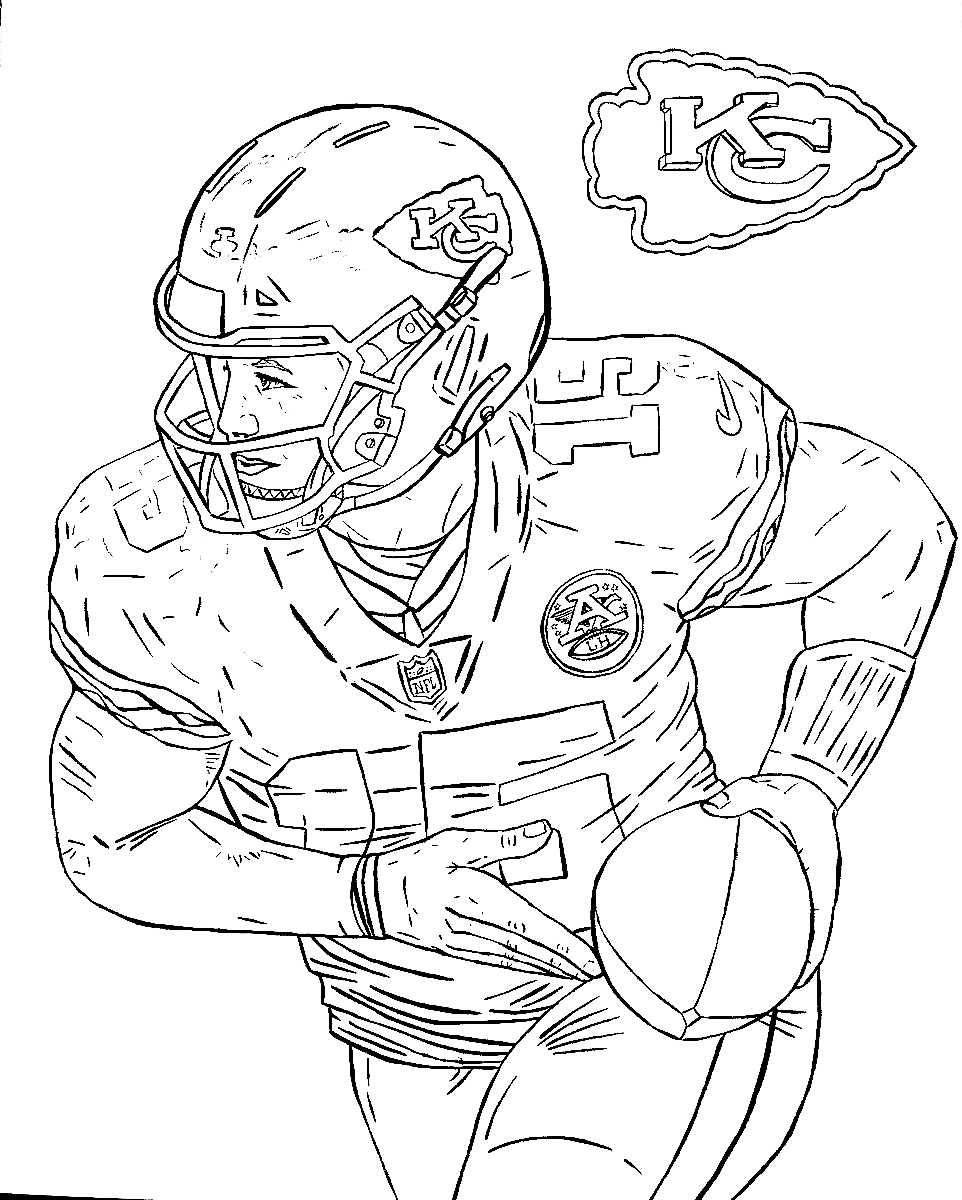 Printable KC Chiefs Coloring Page Free Printable Coloring Pages
