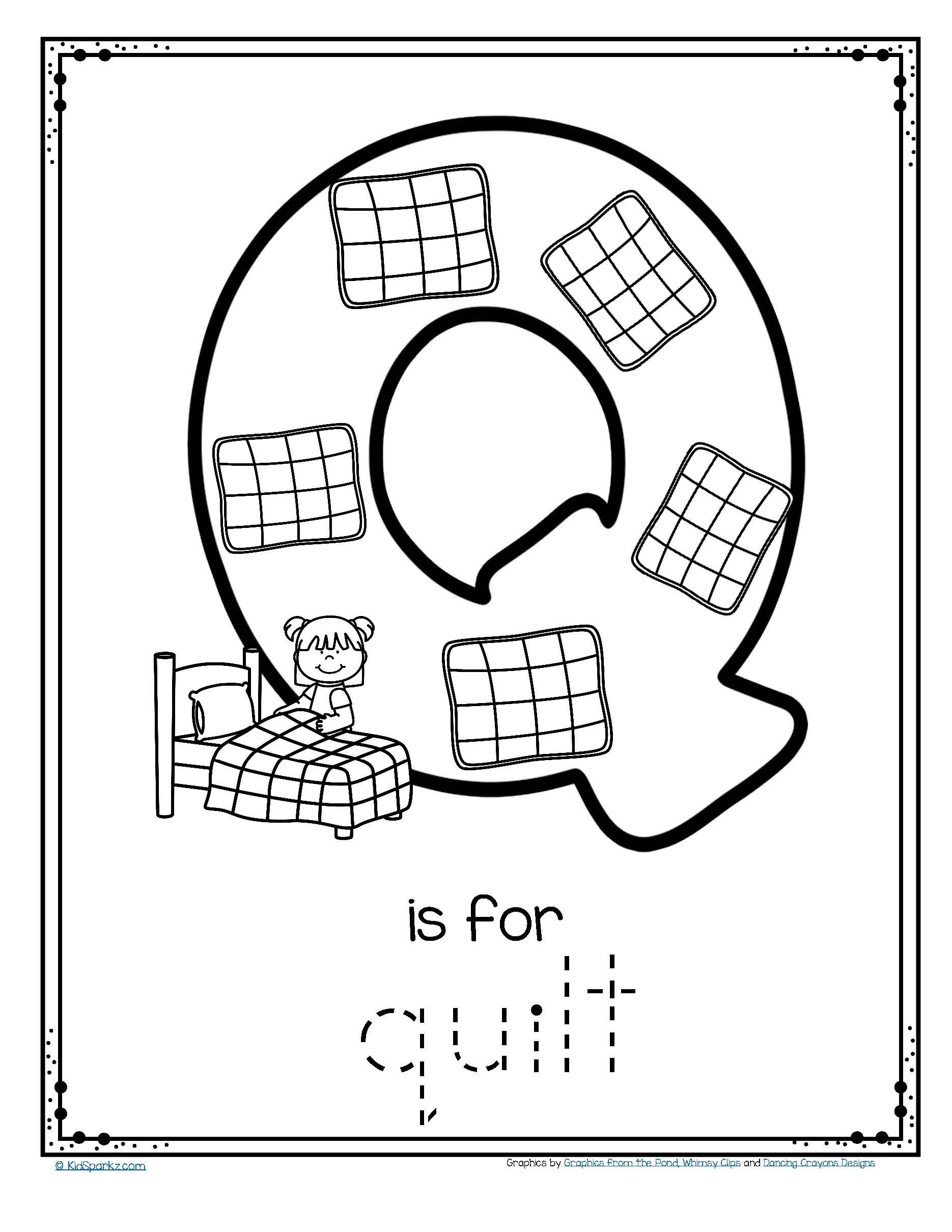 Letter Q Coloring Page