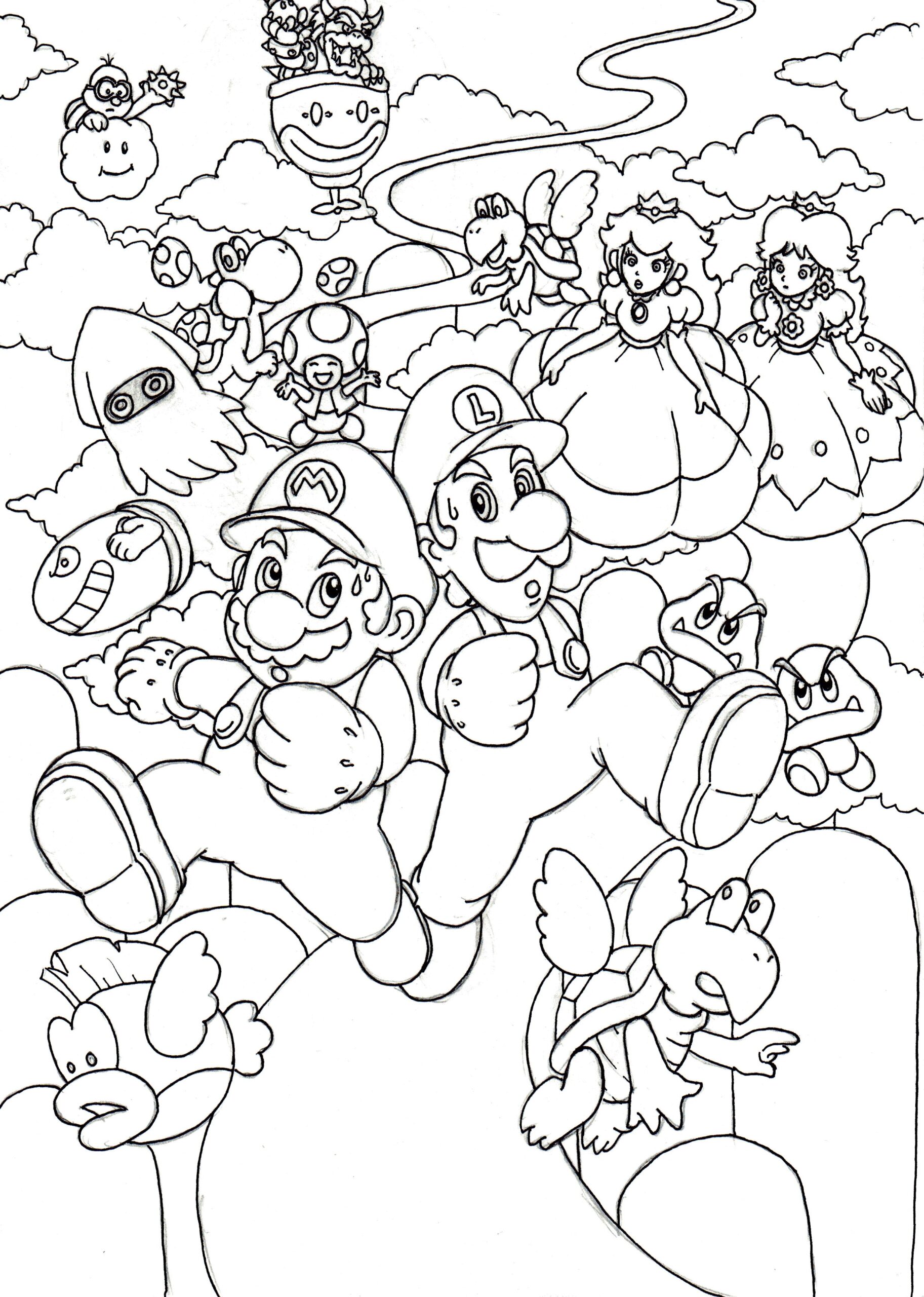 Printable Mario Coloring Page
