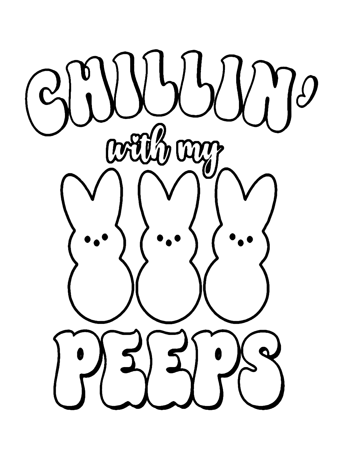 Printable Marshmallow Peeps Coloring Page Free Printable Coloring Pages