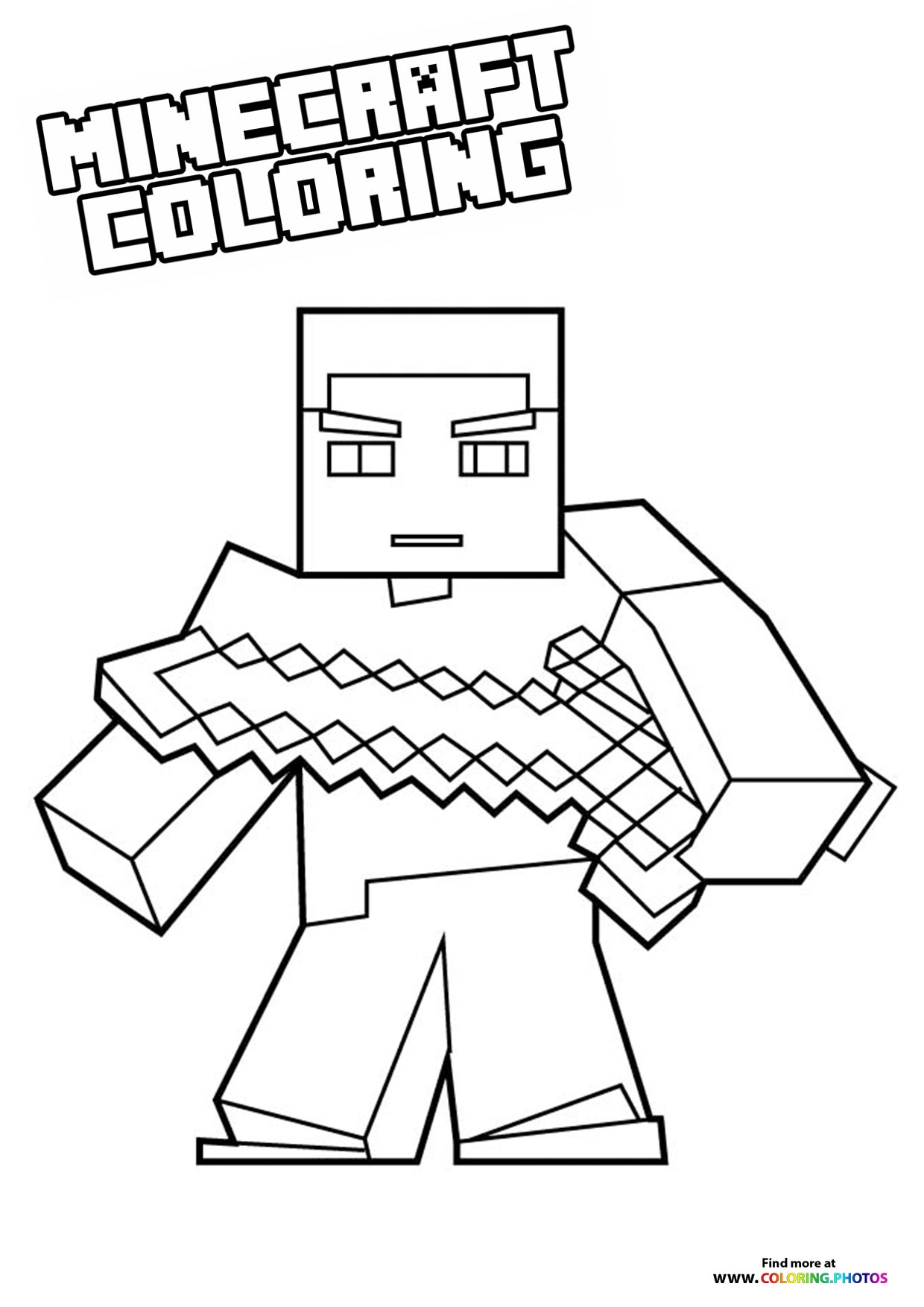 Printable Minecraft Steve