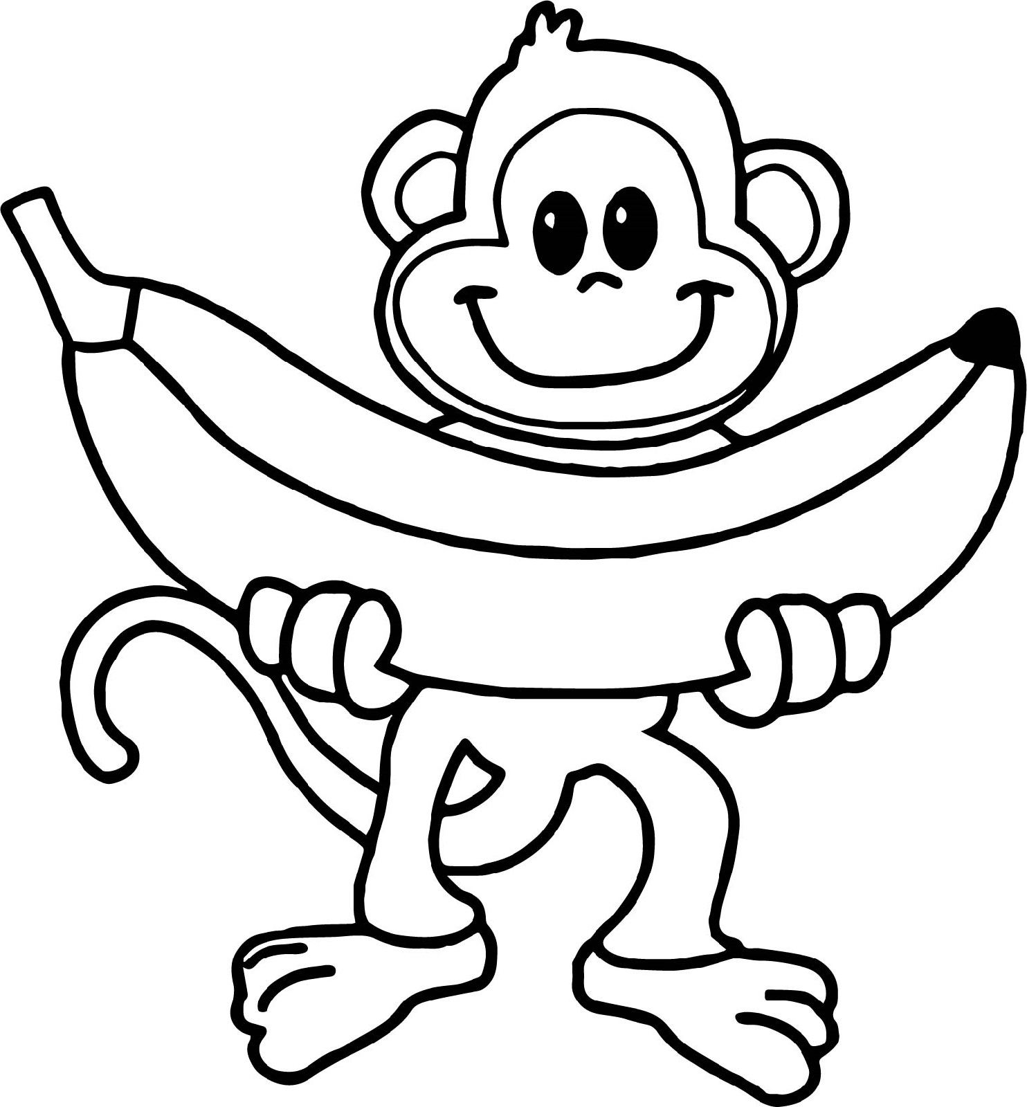 Printable Monkey Coloring Pages