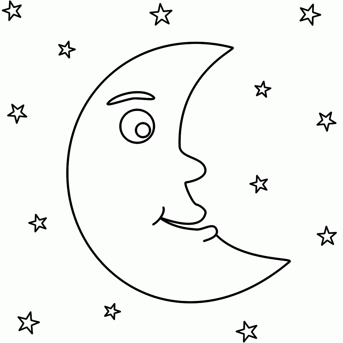 Moon Coloring Page