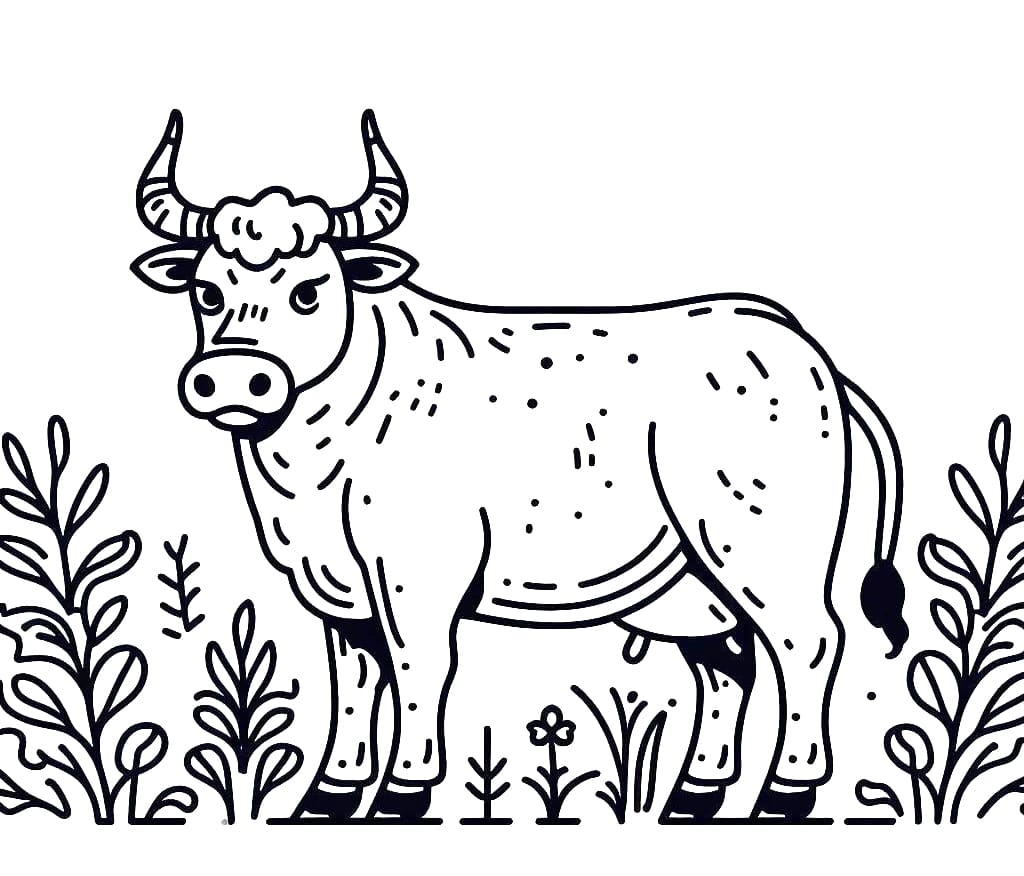 Ox Coloring Page