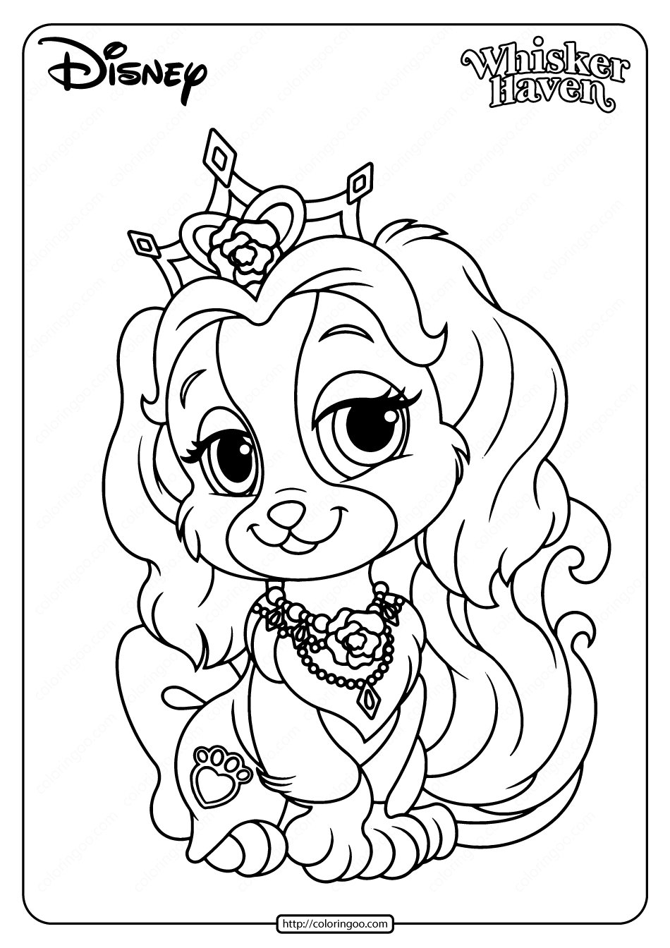 Printable Palace Pets Teacup Pdf Coloring Page