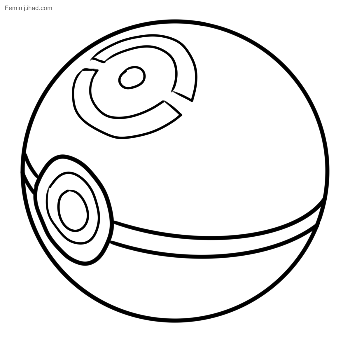 Printable Pokemon Ball Coloring Page