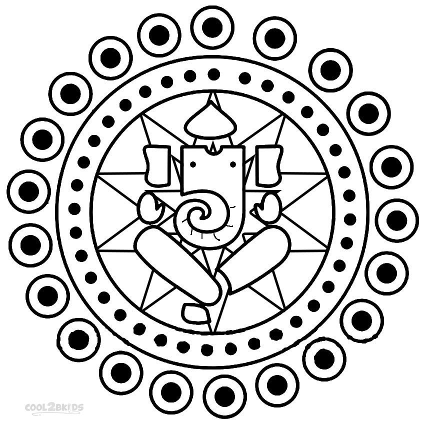 Rangoli Coloring Pages