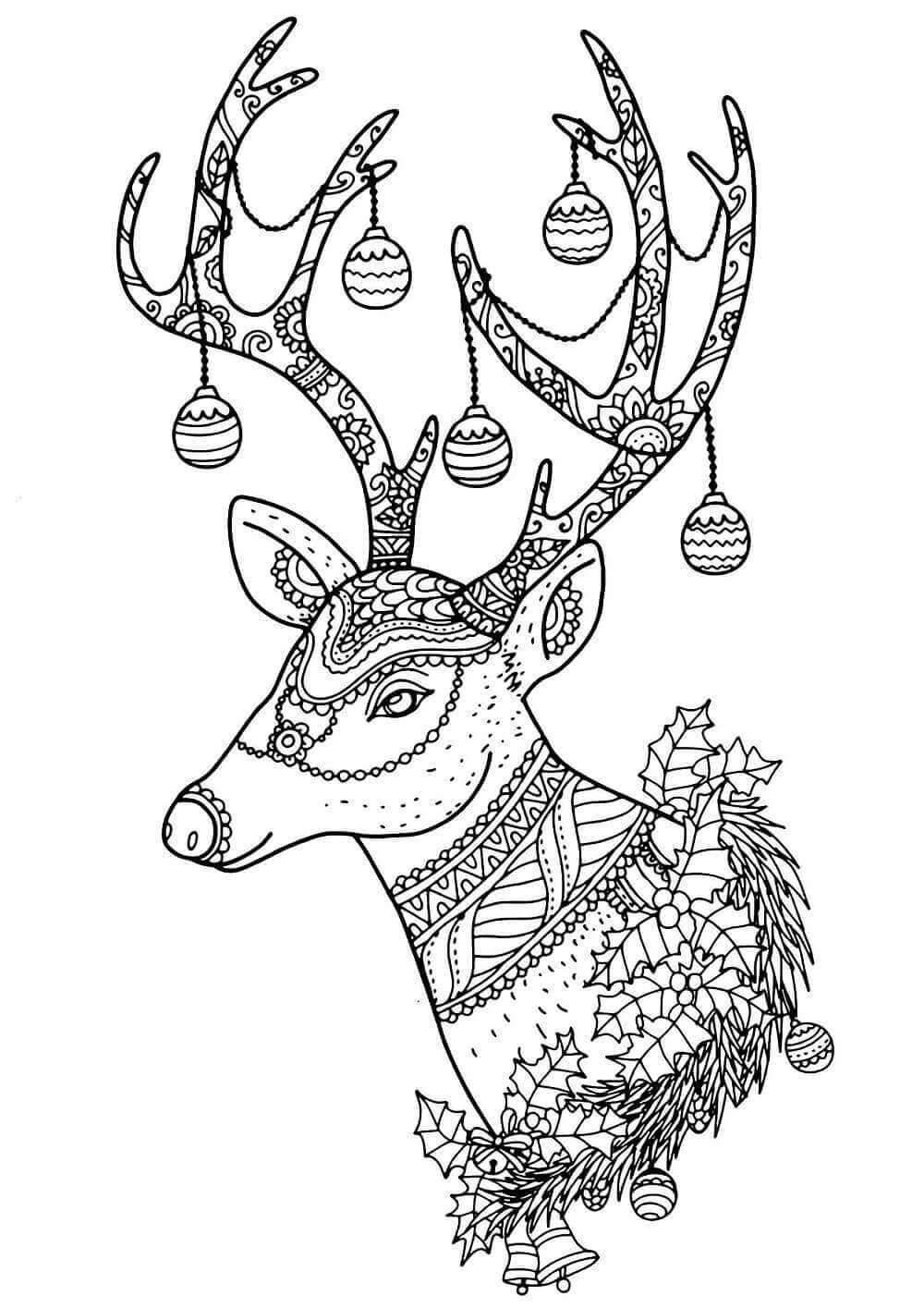 Printable Reindeer Coloring Pages Printable Word Searches