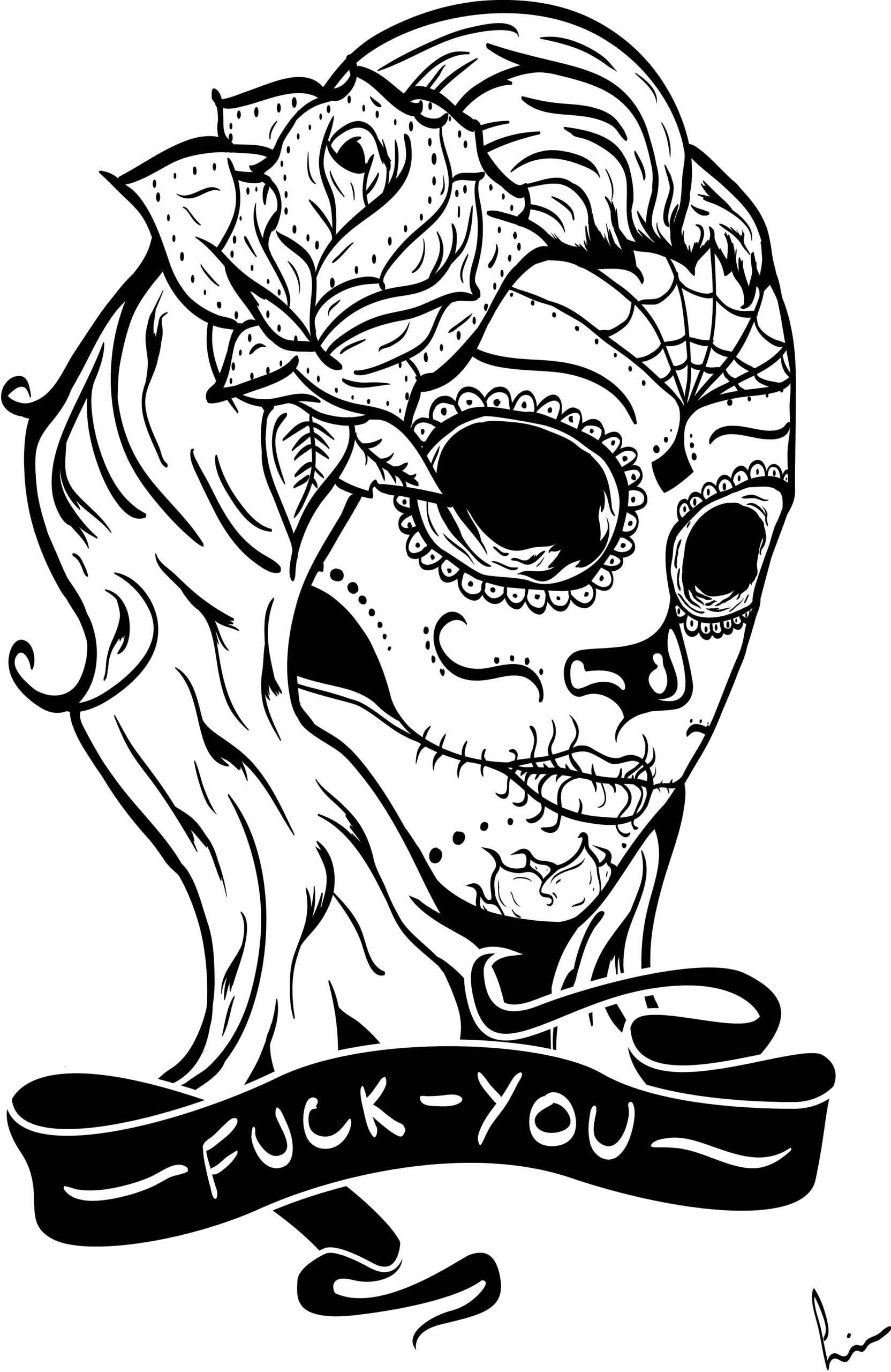 Printable Skull Coloring Pages
