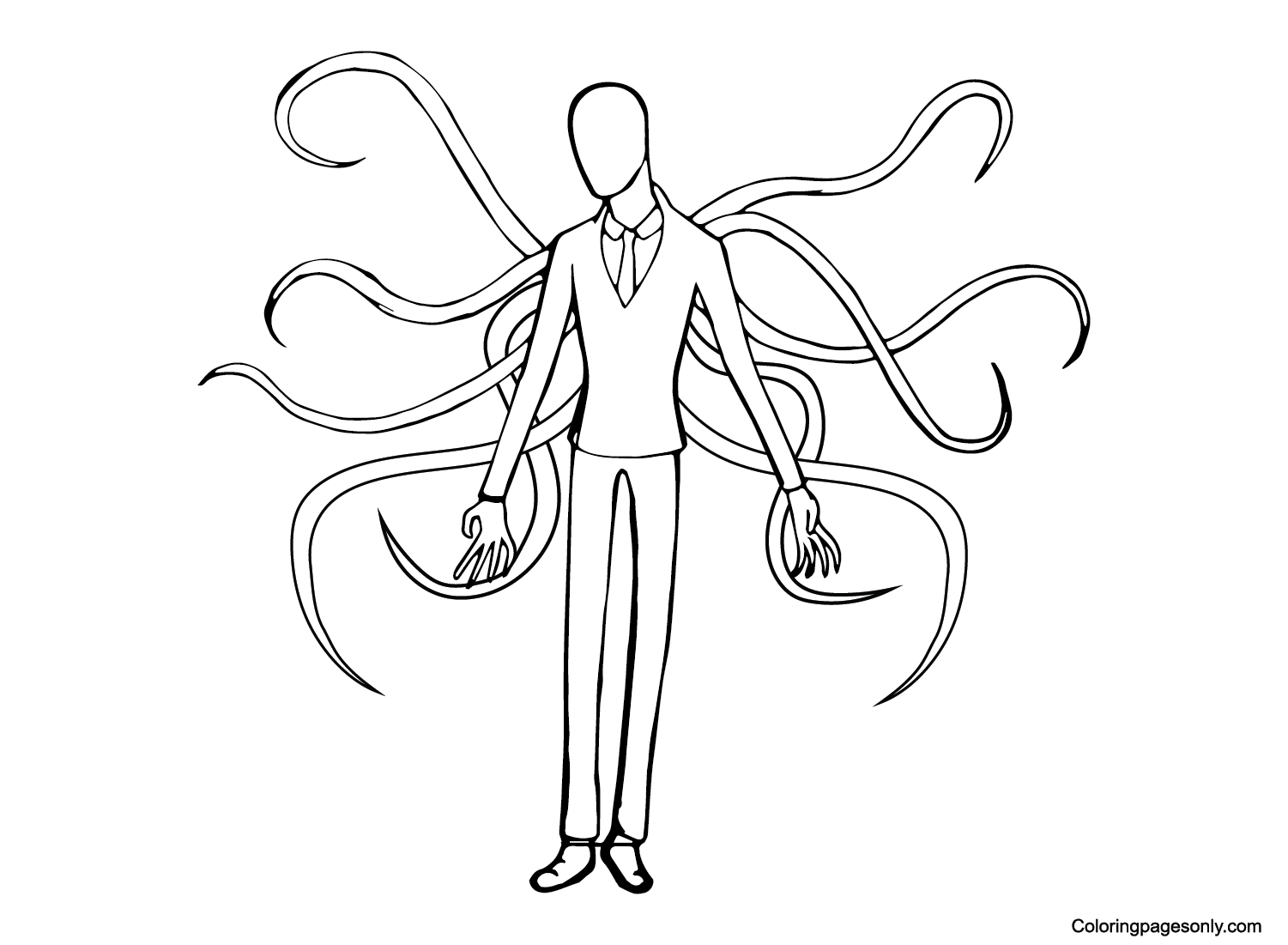 Printable Slender Man Free Coloring Page Free Printable Coloring Pages