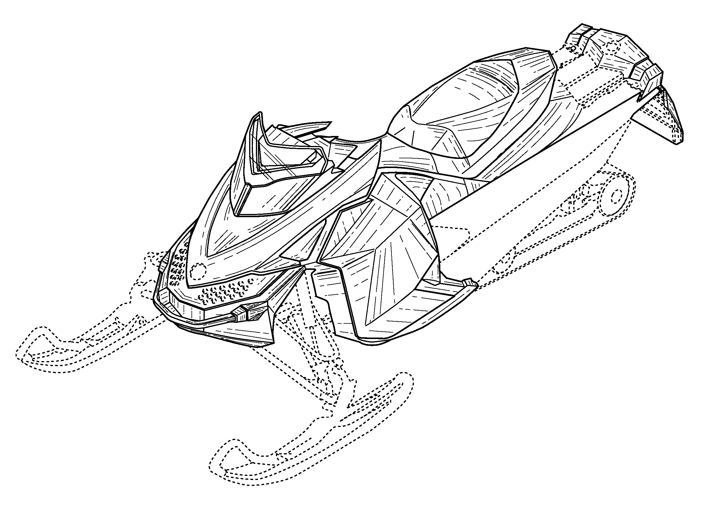 Printable Snowmobile Coloring Pages