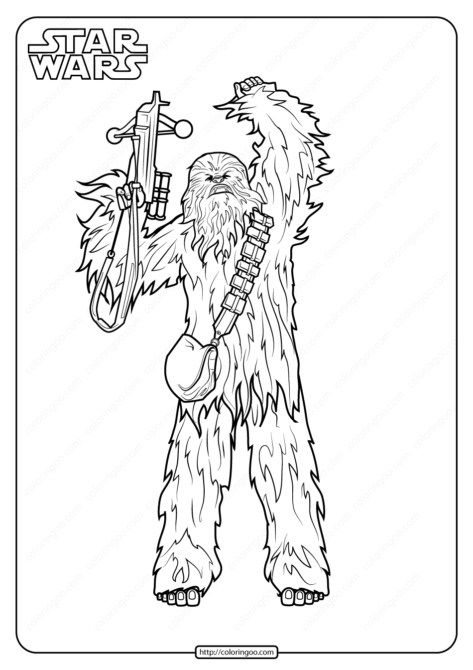 Mandala Wookie Coloring Page