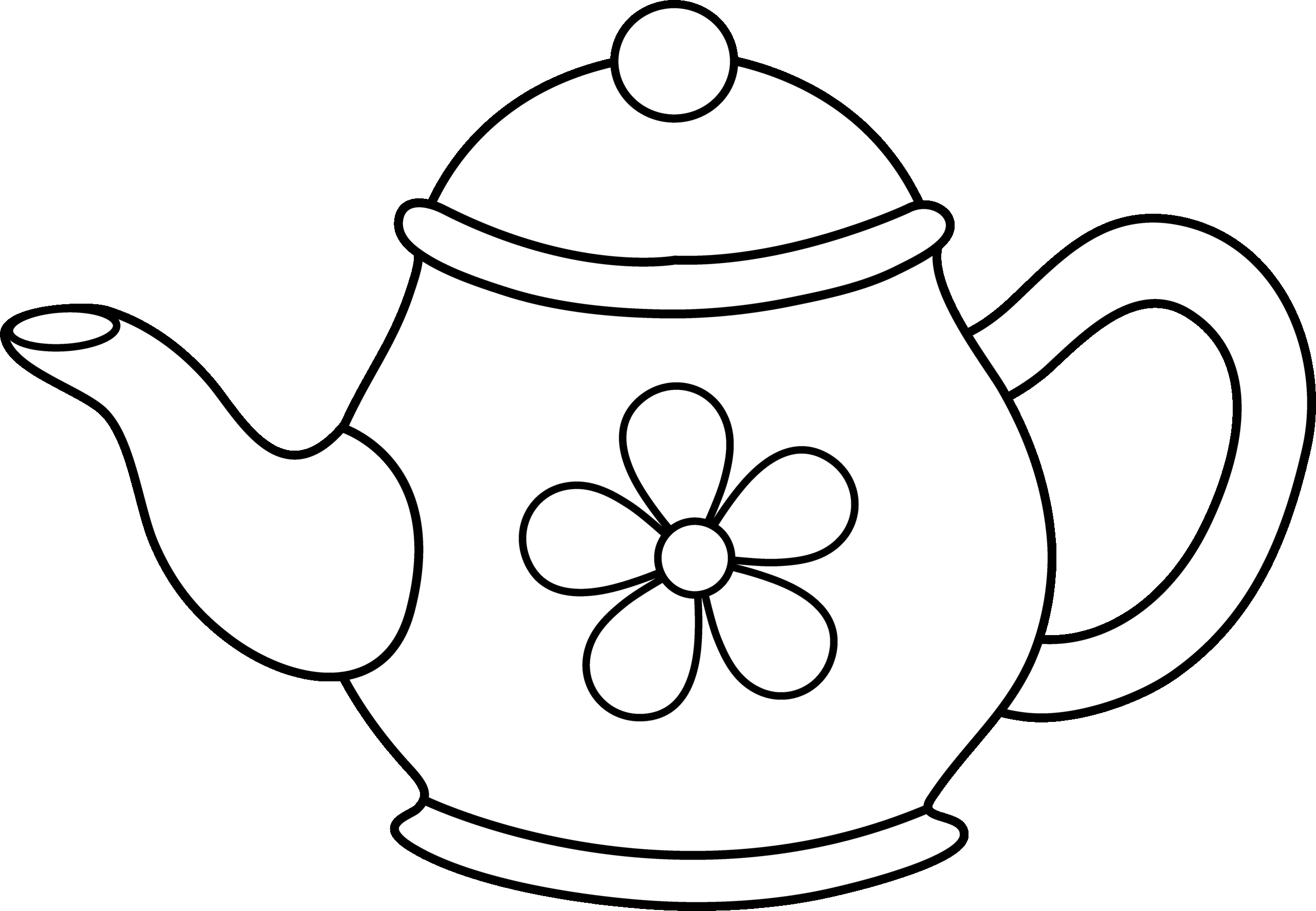 Printable Teapot Coloring Pages Coloring Home
