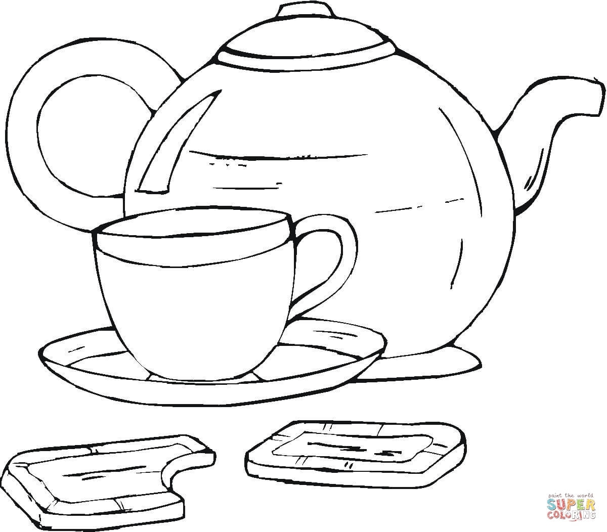 Printable Teapot Coloring Pages Coloring Home