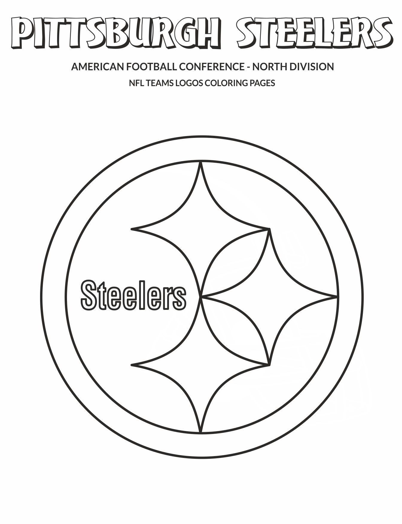 Printable The Pittsburgh Steelers Coloring Pages Pdf Coloringfolder