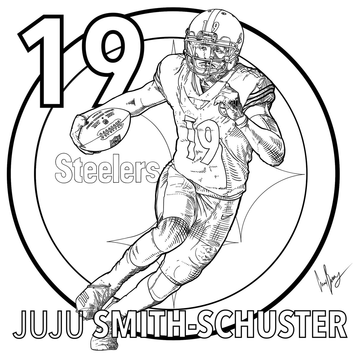 Printable The Pittsburgh Steelers Coloring Pages Pdf Coloringfolder