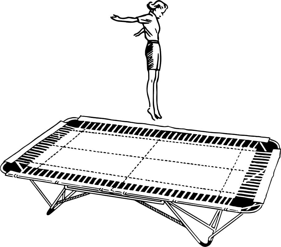 Printable Trampolining Coloring Pages Pdf For Kids Coloringfolder