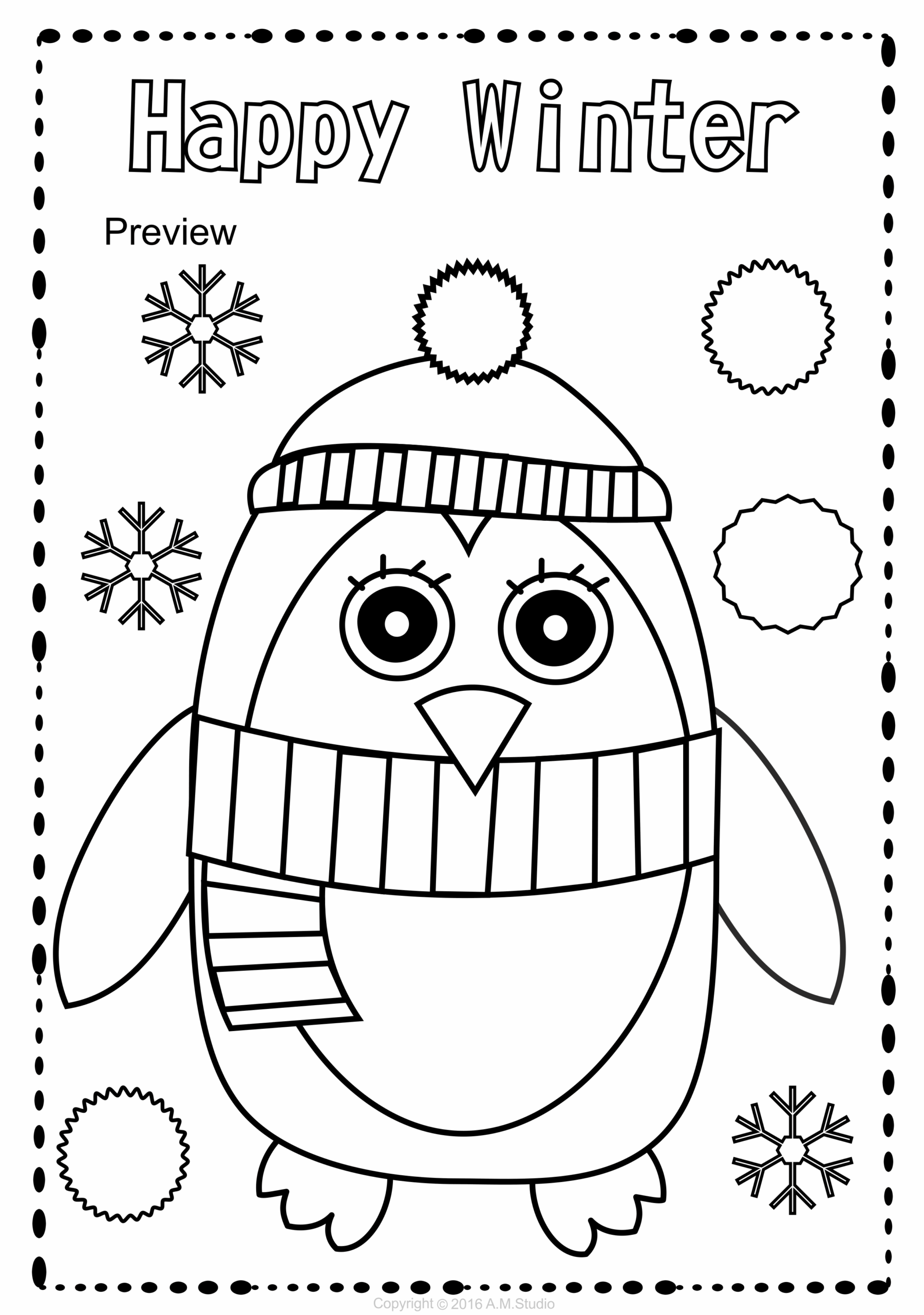 Snow Coloring Page