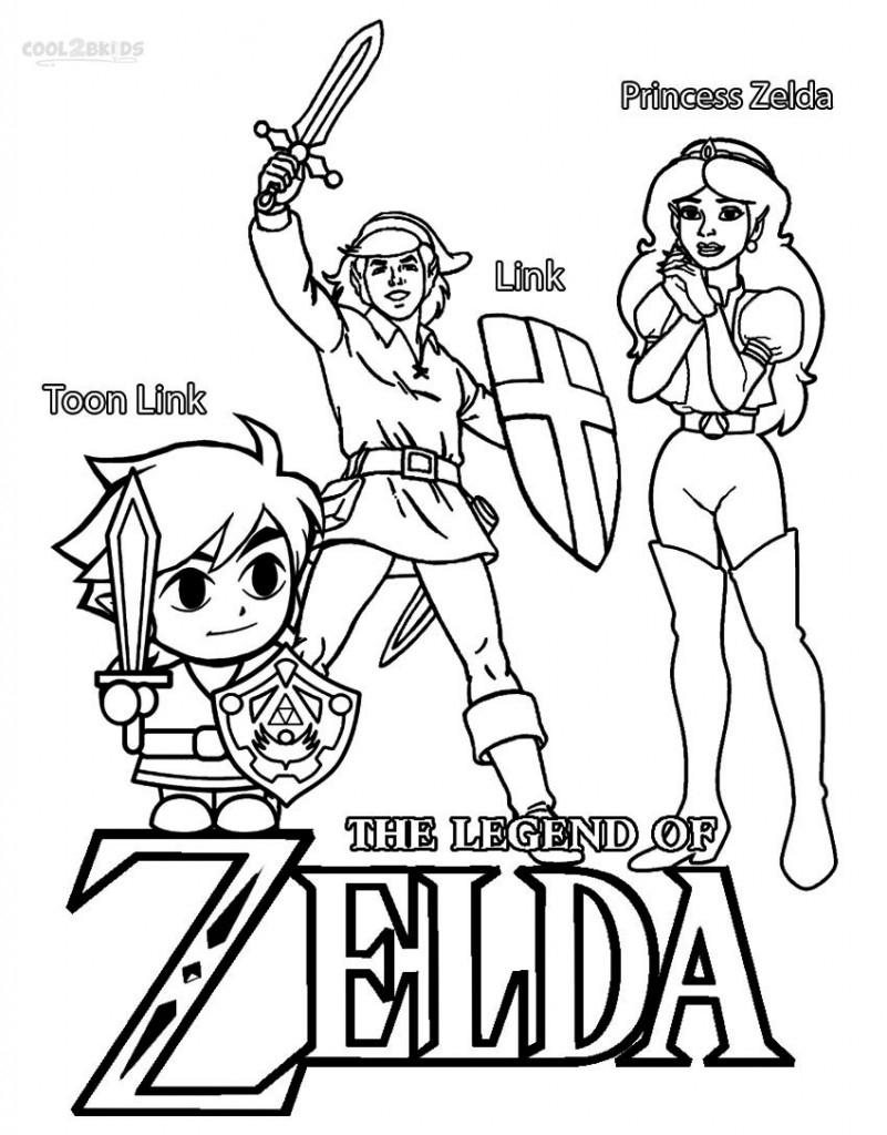Legends Of Zelda Coloring Pages