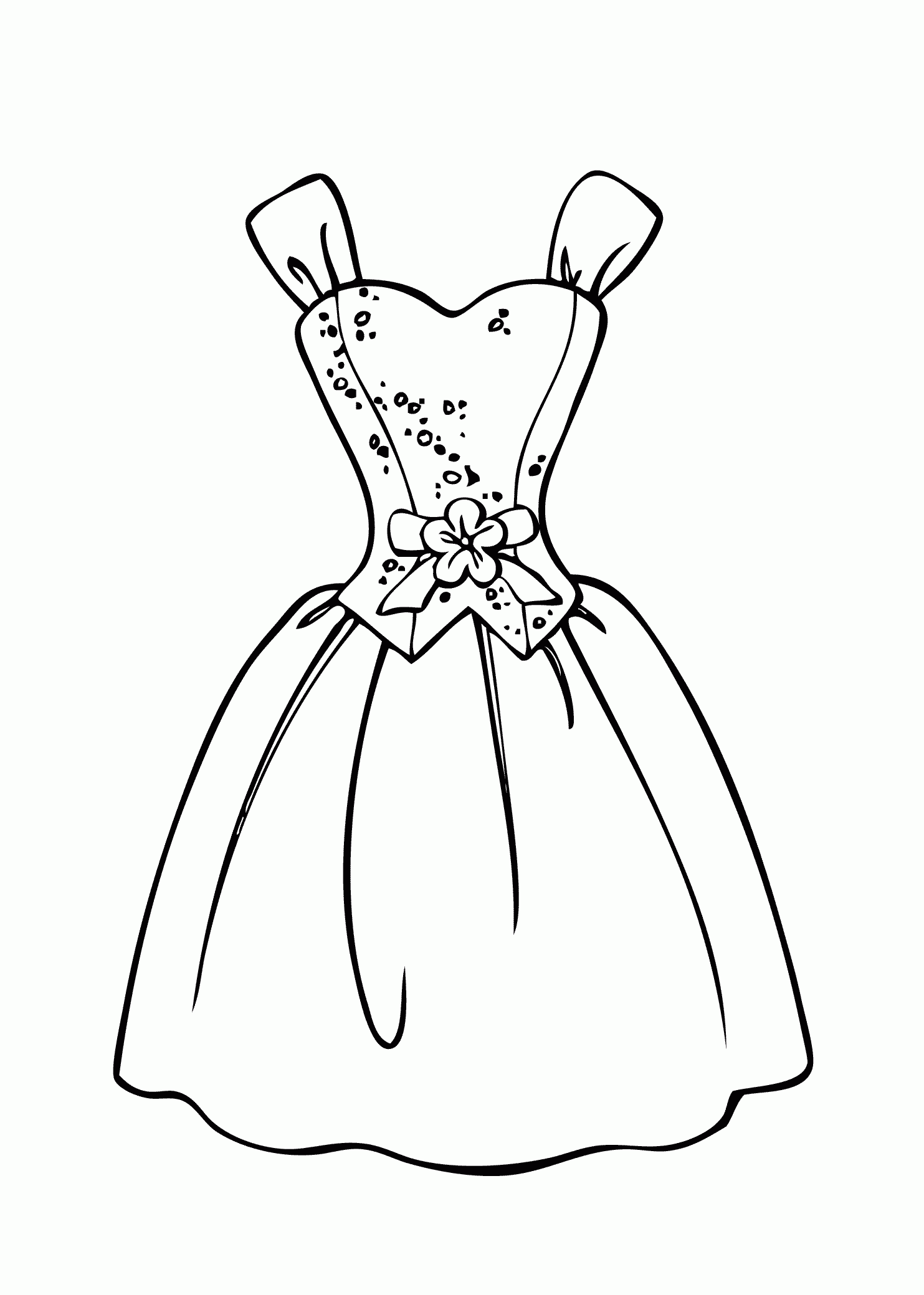 Prom Dress Pages Coloring Pages