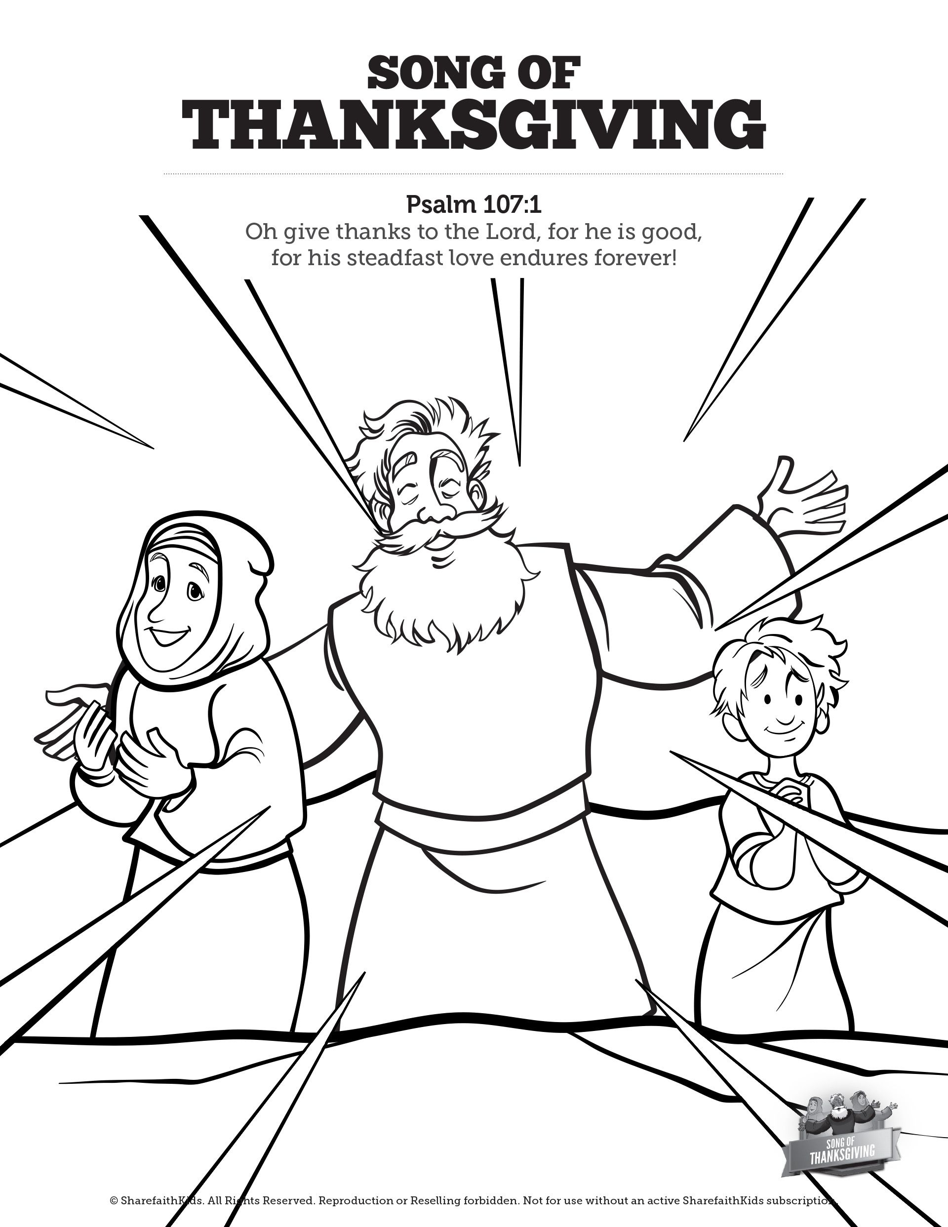 Psalm 107 Song Of Thanksgiving Sunday School Coloring Pages Coloring Pages Will Always Be A