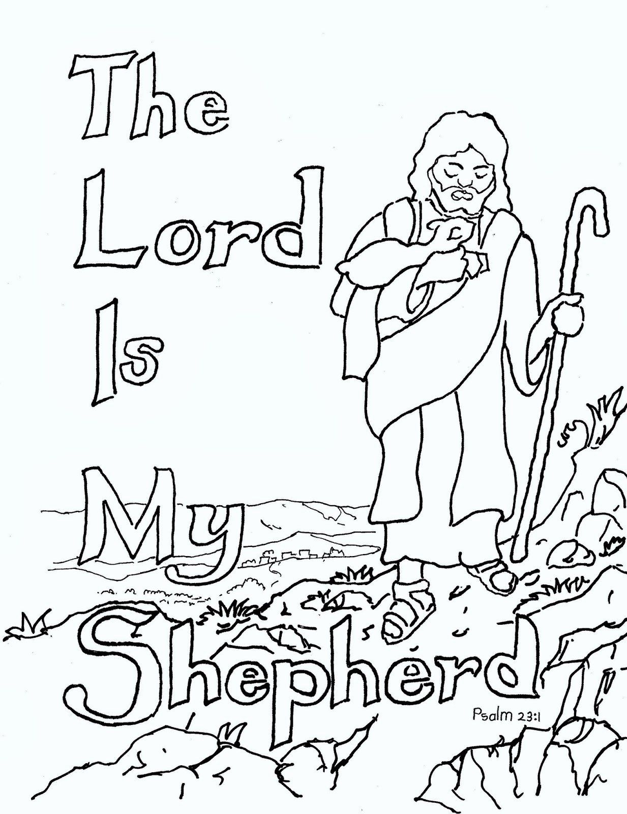 Psalm 23 Printable Coloring Pages Thiva Hellas