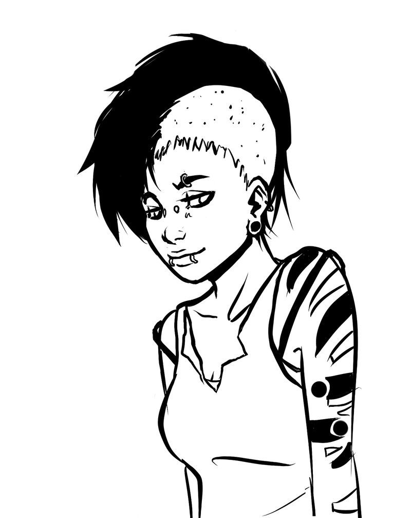 Punk Rock Girl Coloring Pages Coloring Pages
