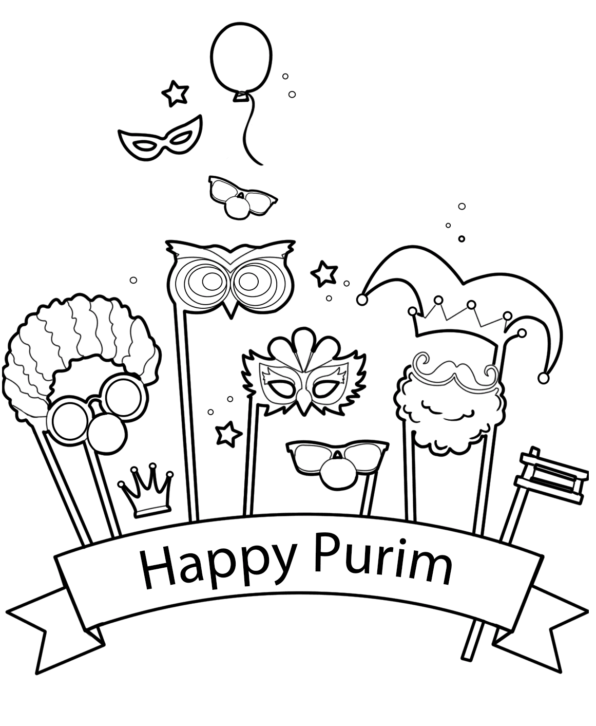 Purim Coloring Pages Chabad