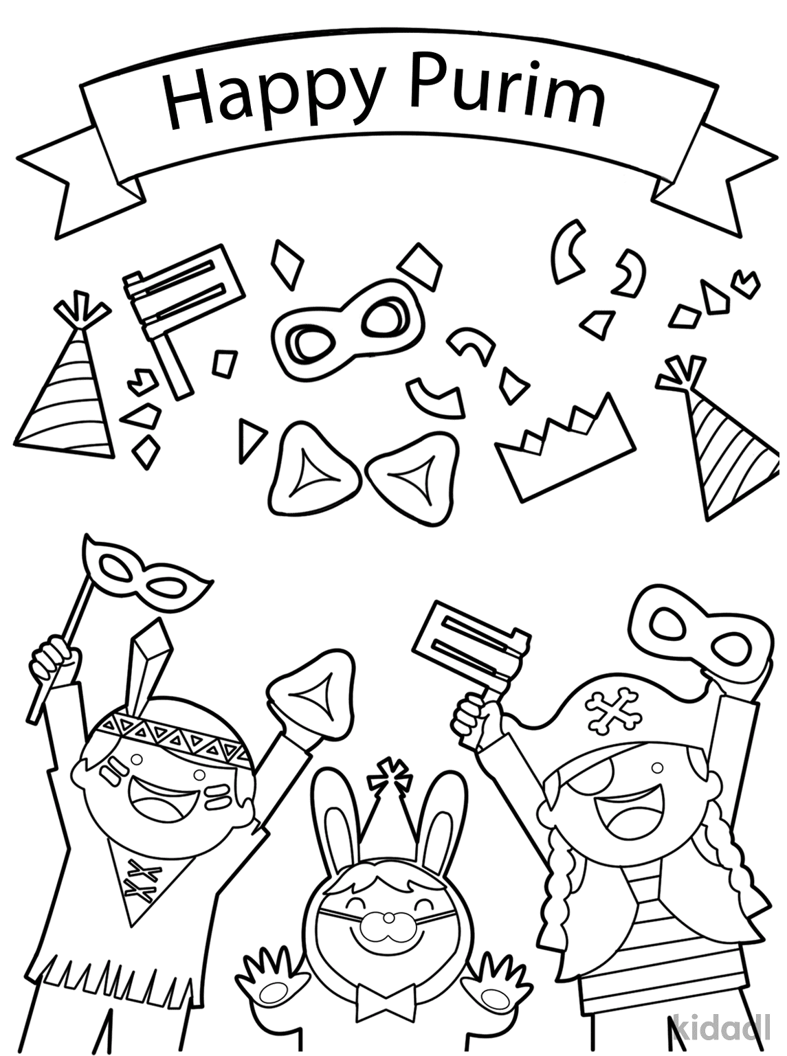 Purim Coloring Pages Chabad
