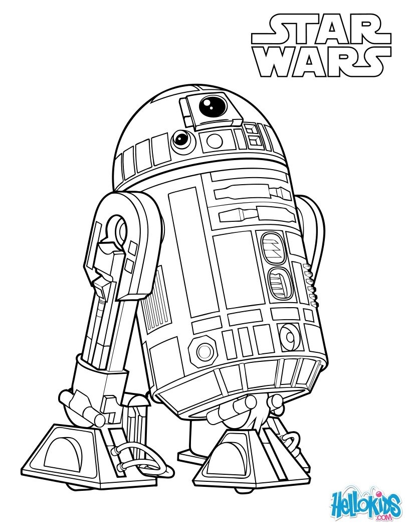 R2 D2 Coloring Pages Hellokids