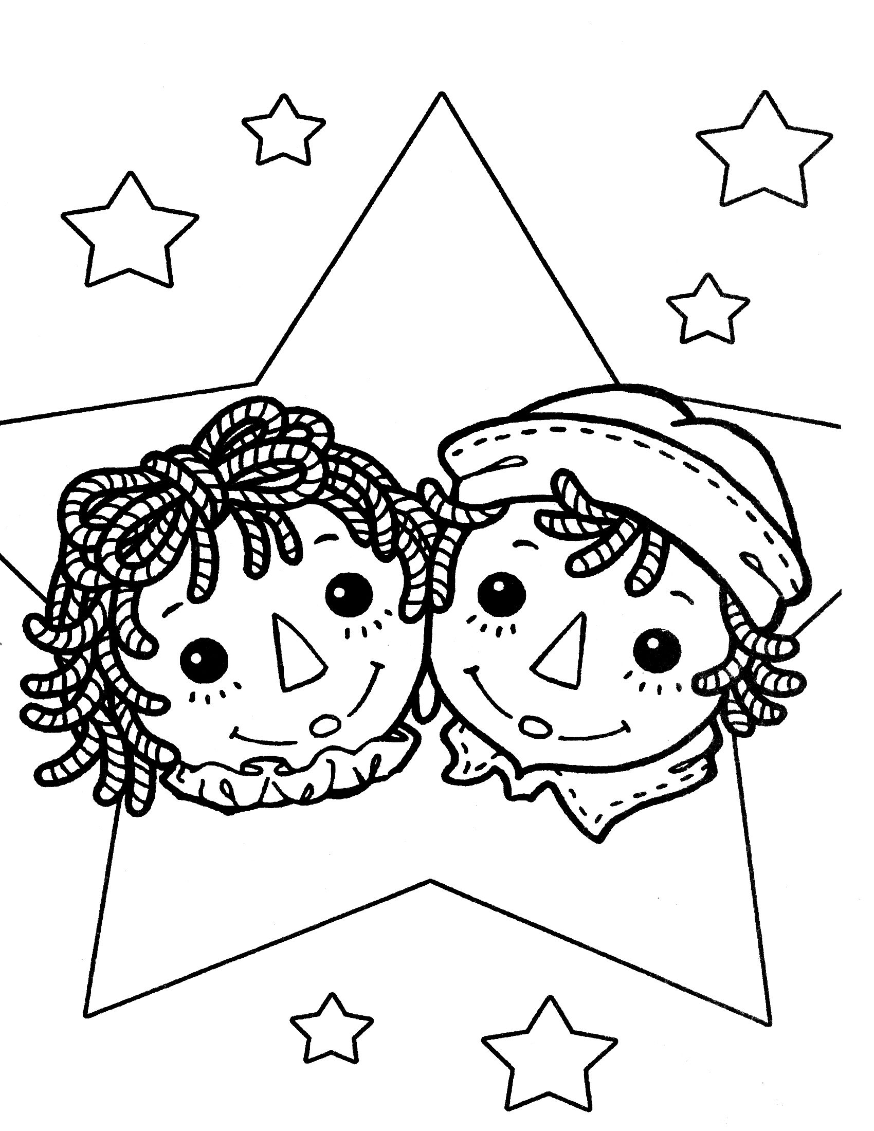 Raggedy Ann Coloring Pages Raggedy Ann Andy Coloring Page Coloring Pages For Girls Disney