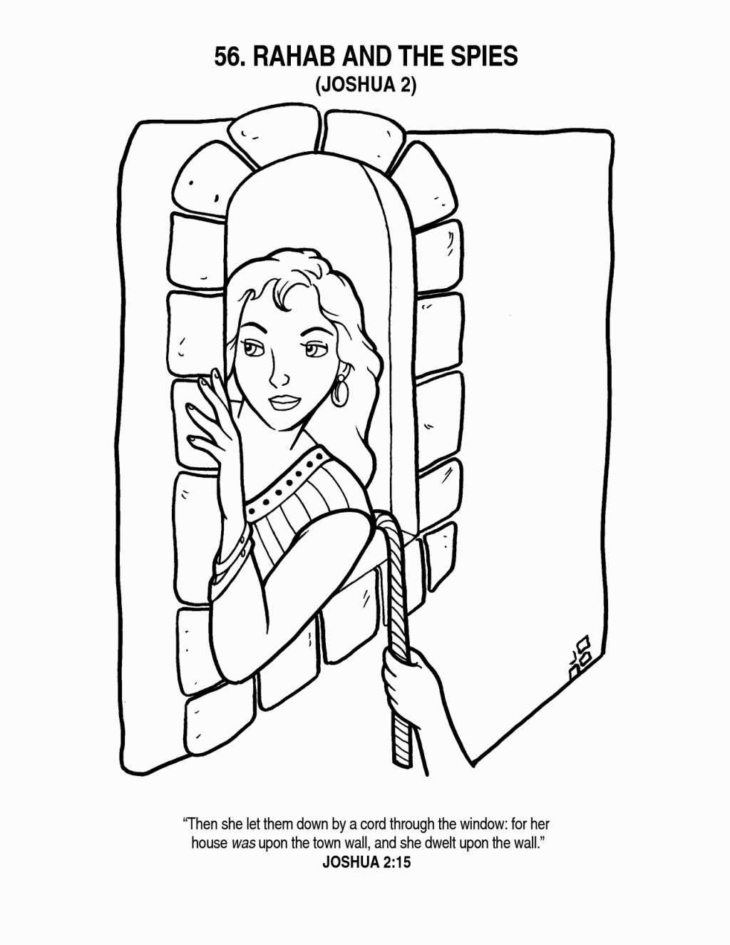 Rahab Coloring Page For Kids