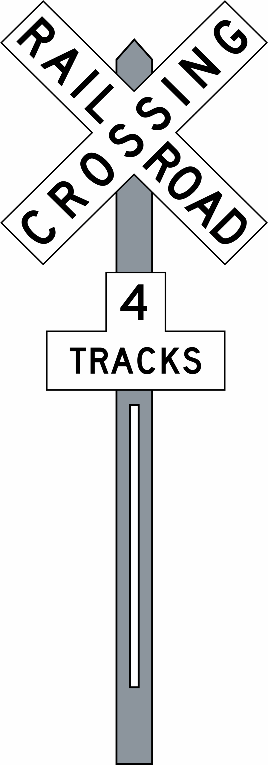 Railroad Crossing Coloring Page