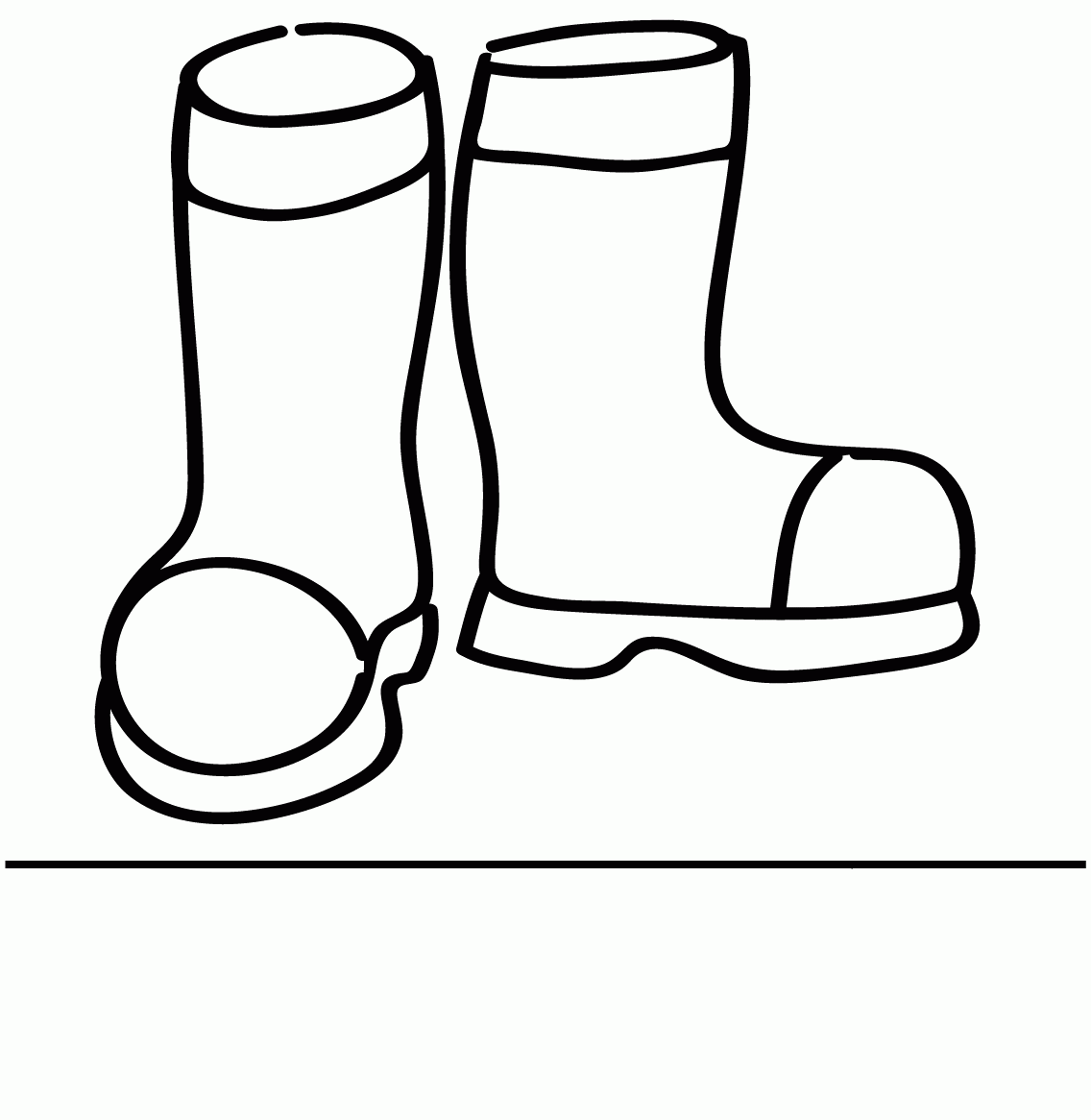 Rain Boots Coloring Page