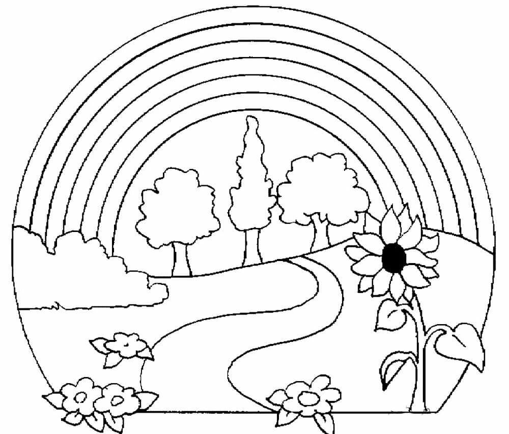 Rainbows Coloring Pages