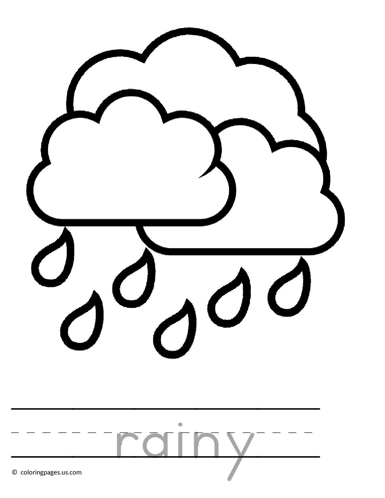 Rainy Day Coloring Pages