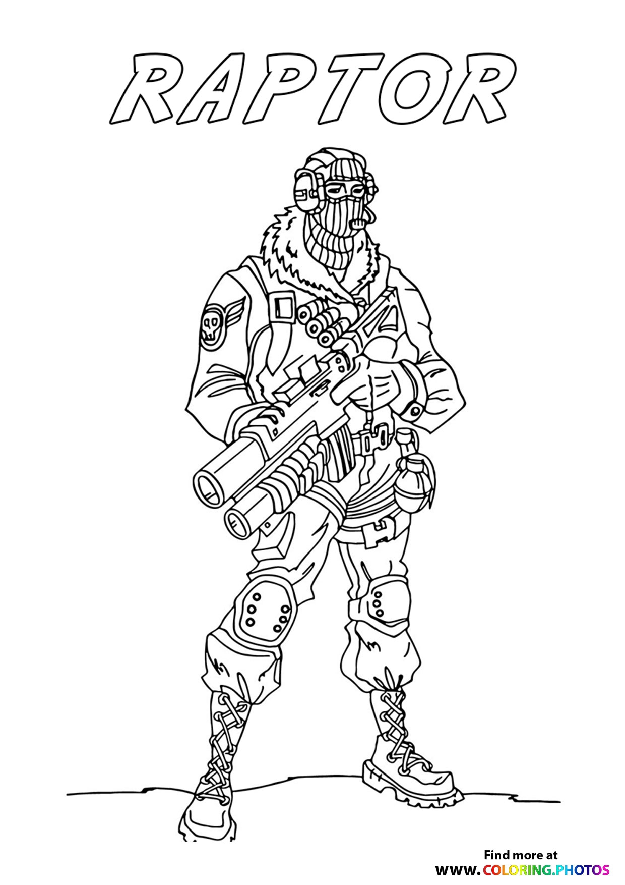 Raptor Fortnite Coloring Pages For Kids