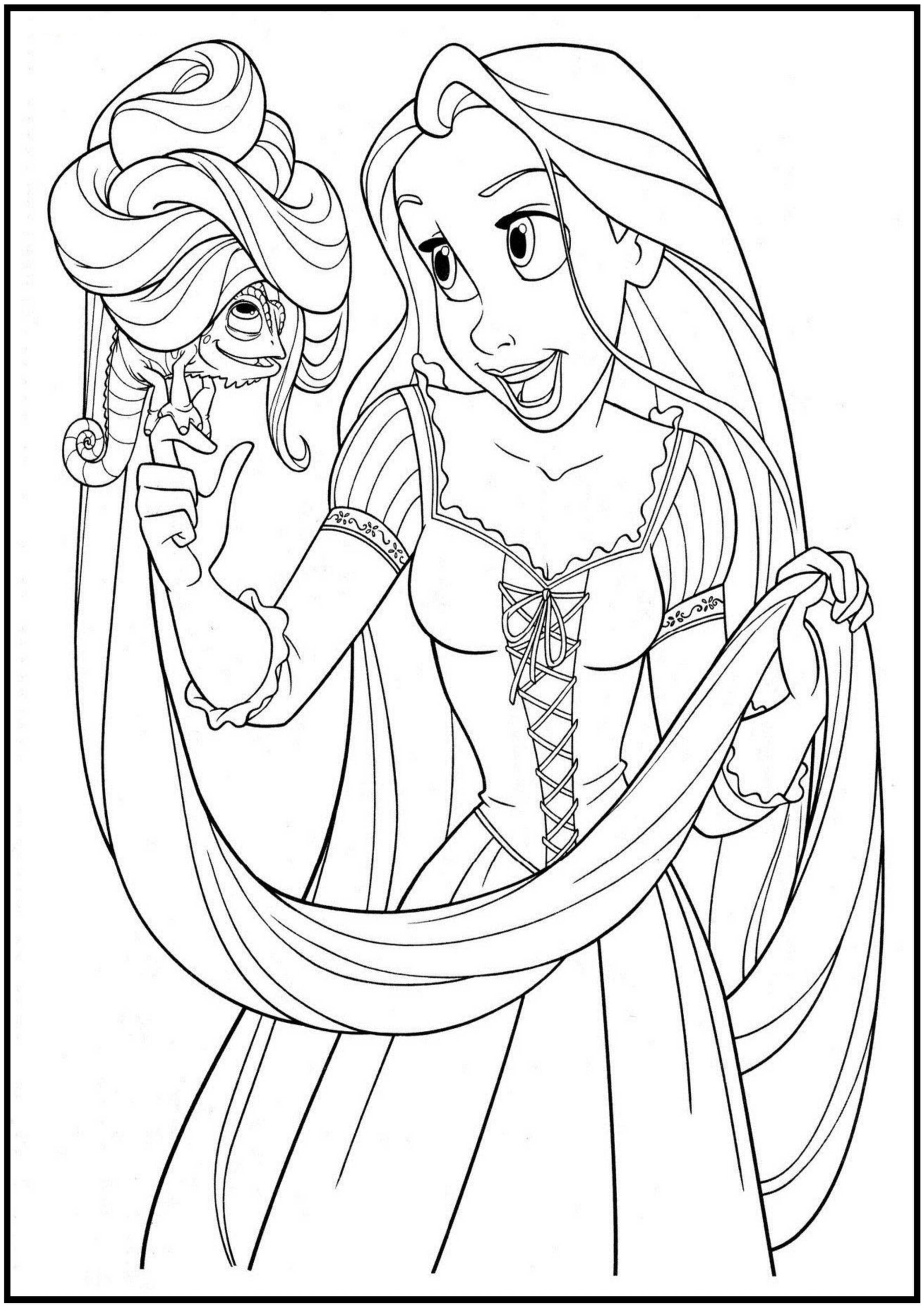 Rapunzel Pascal Coloring Pages